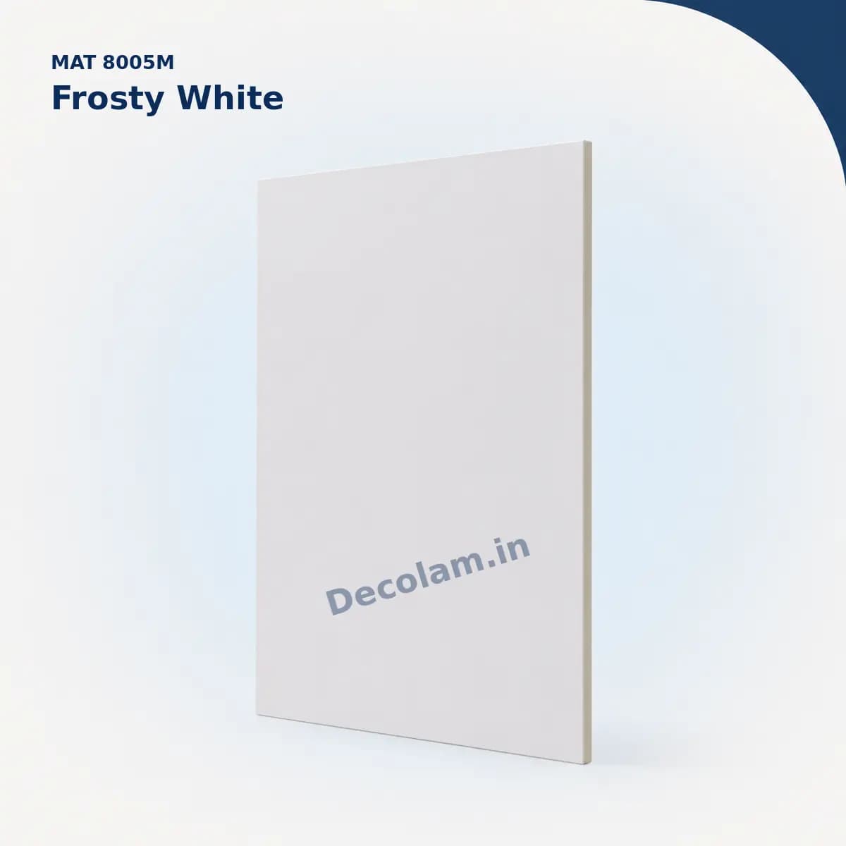 Frosty White 8005M MATT Acrylic Laminate - Decolam