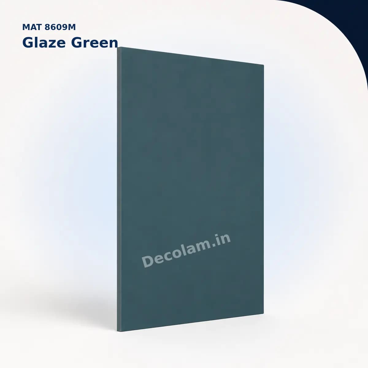 Glaze Green 8609M MATT Acrylic Laminate - Decolam