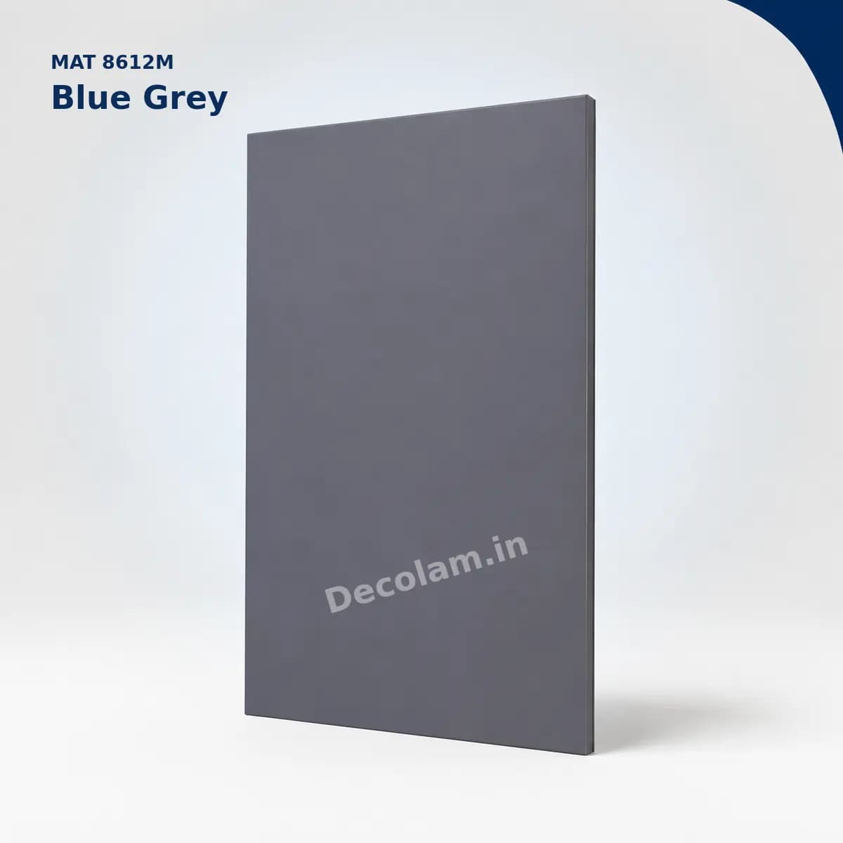Blue Grey 8612M MATT Acrylic Laminate - Decolam