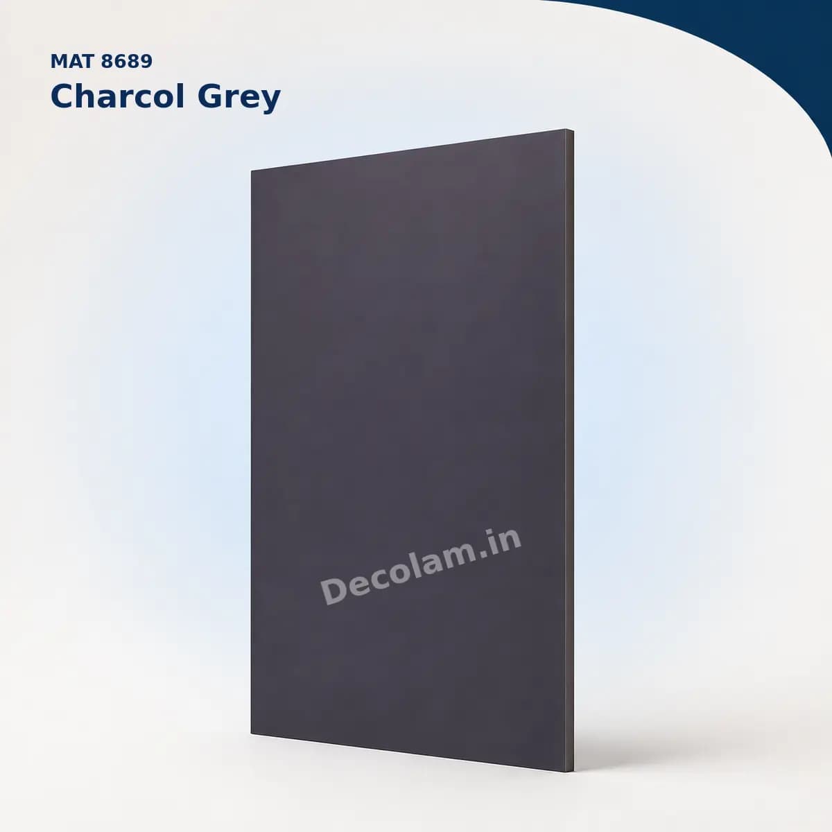 Charcoal Grey 8689 MATT Acrylic Laminate - Decolam