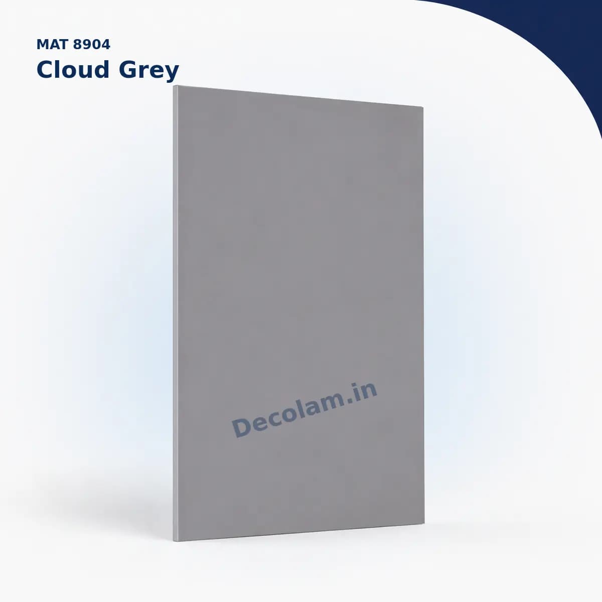 Cloud Grey 8904 MATT Acrylic Laminate - Decolam