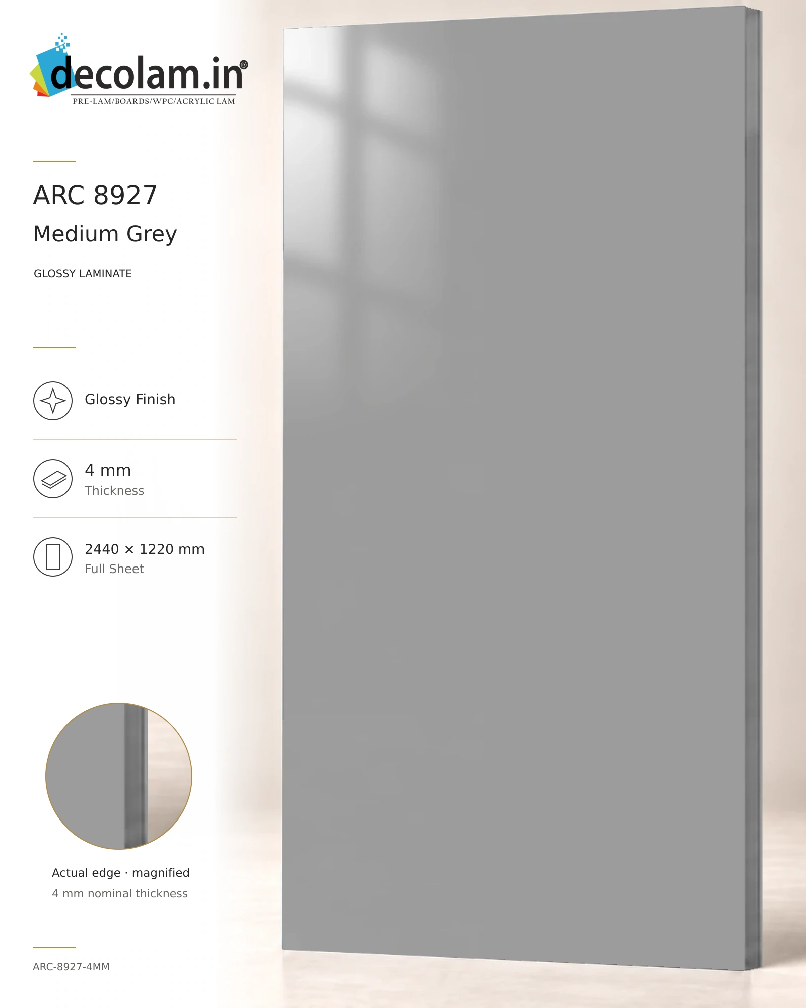 Medium Grey Glossy