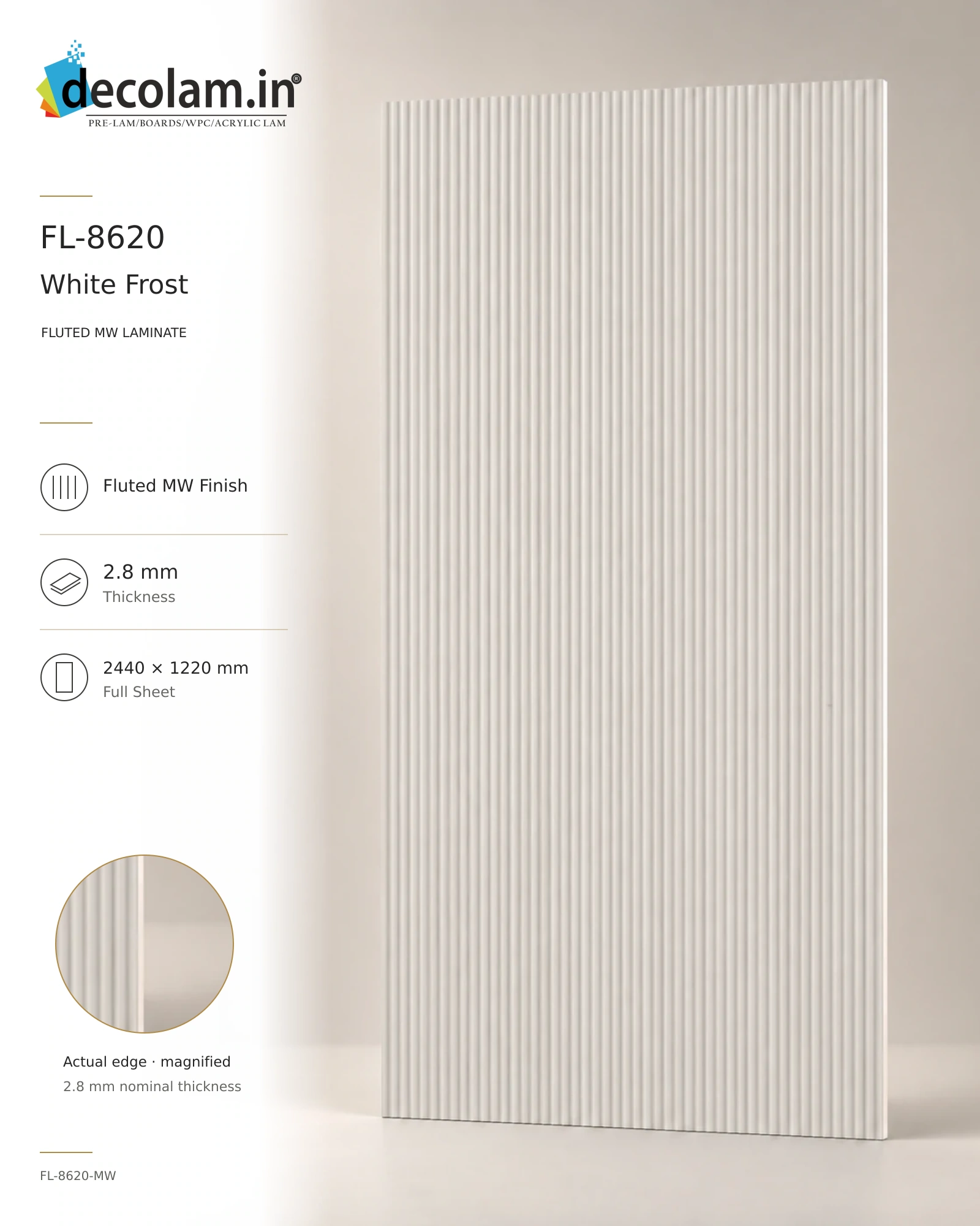 White Frost Fluted