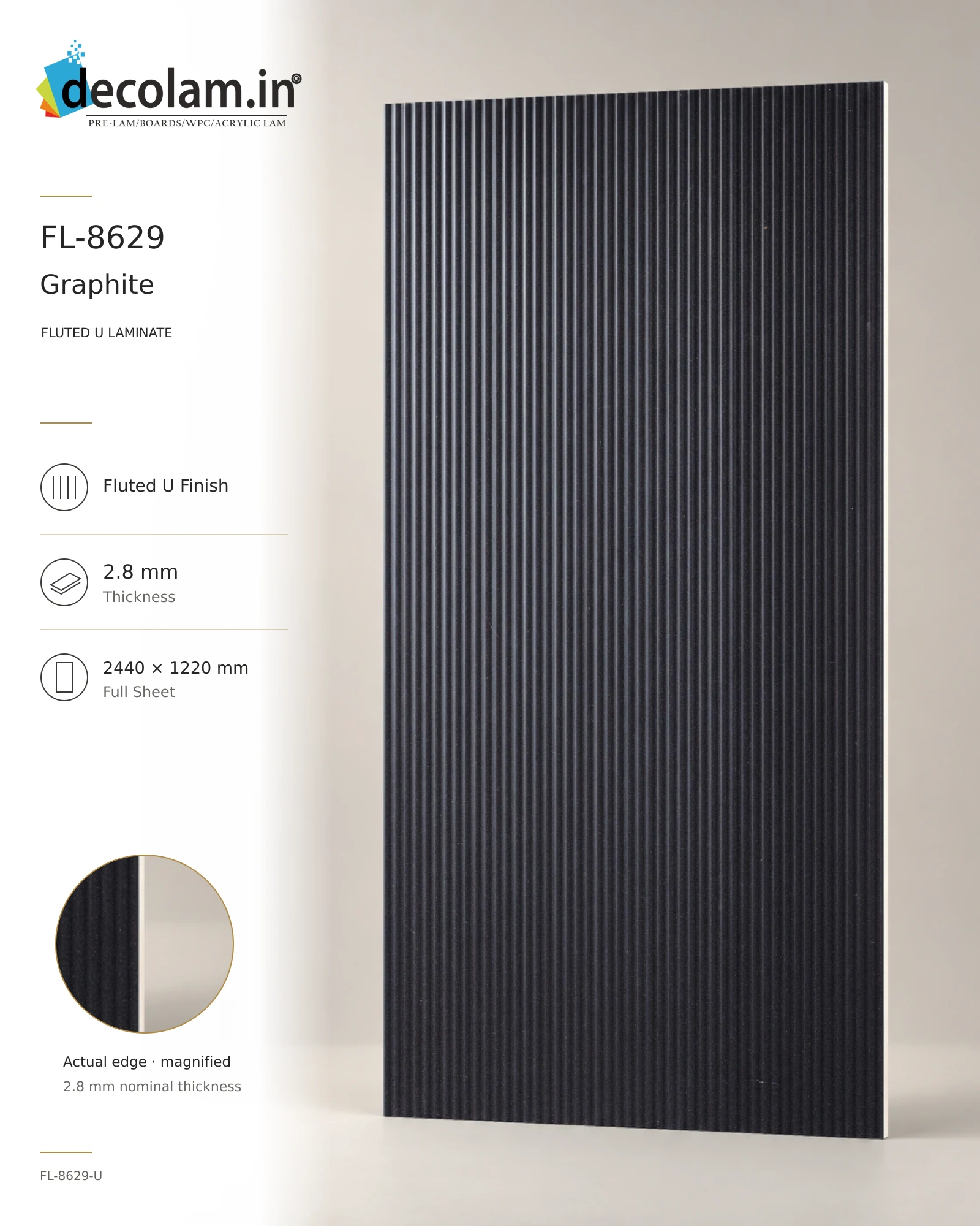 Graphite Fluted