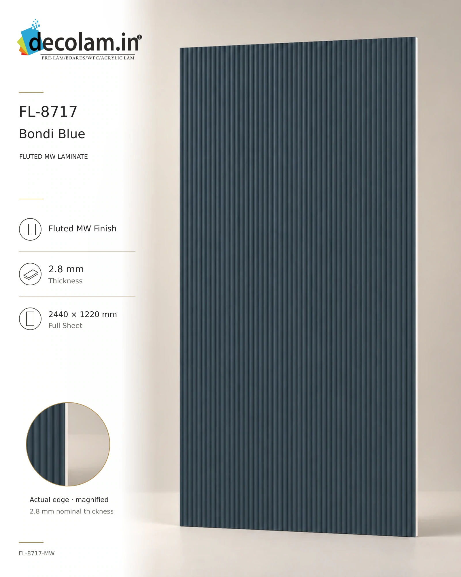 Bondi Blue Fluted