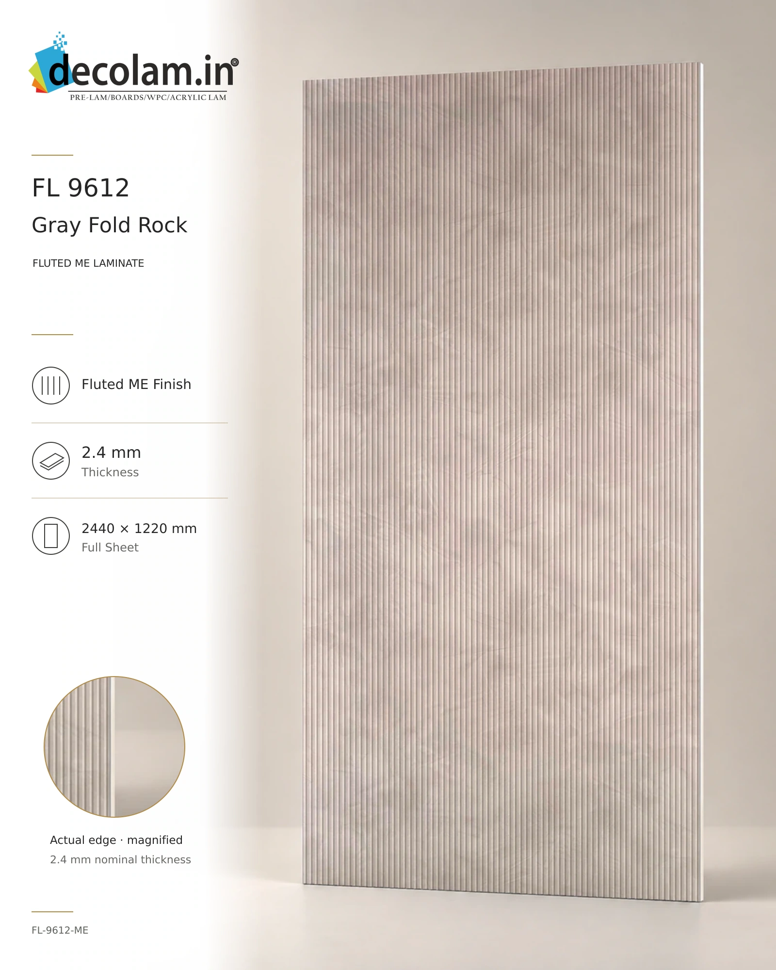 Gray Fold Rock Fluted