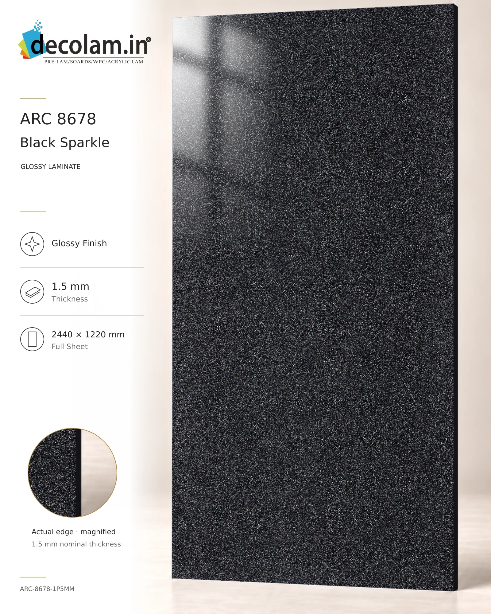 Black Sparkle Glossy