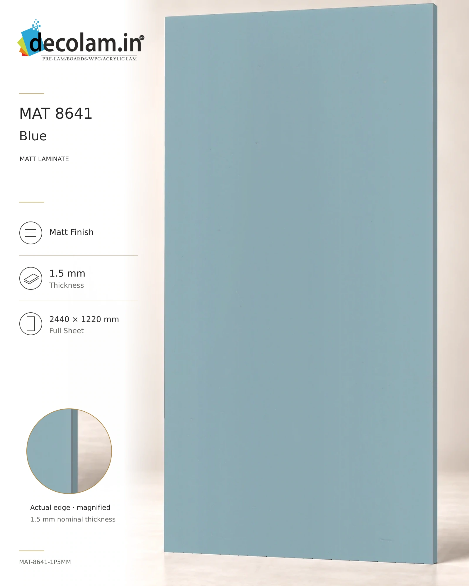 Blue — MAT-8641-1P5MM — 1.5 mm