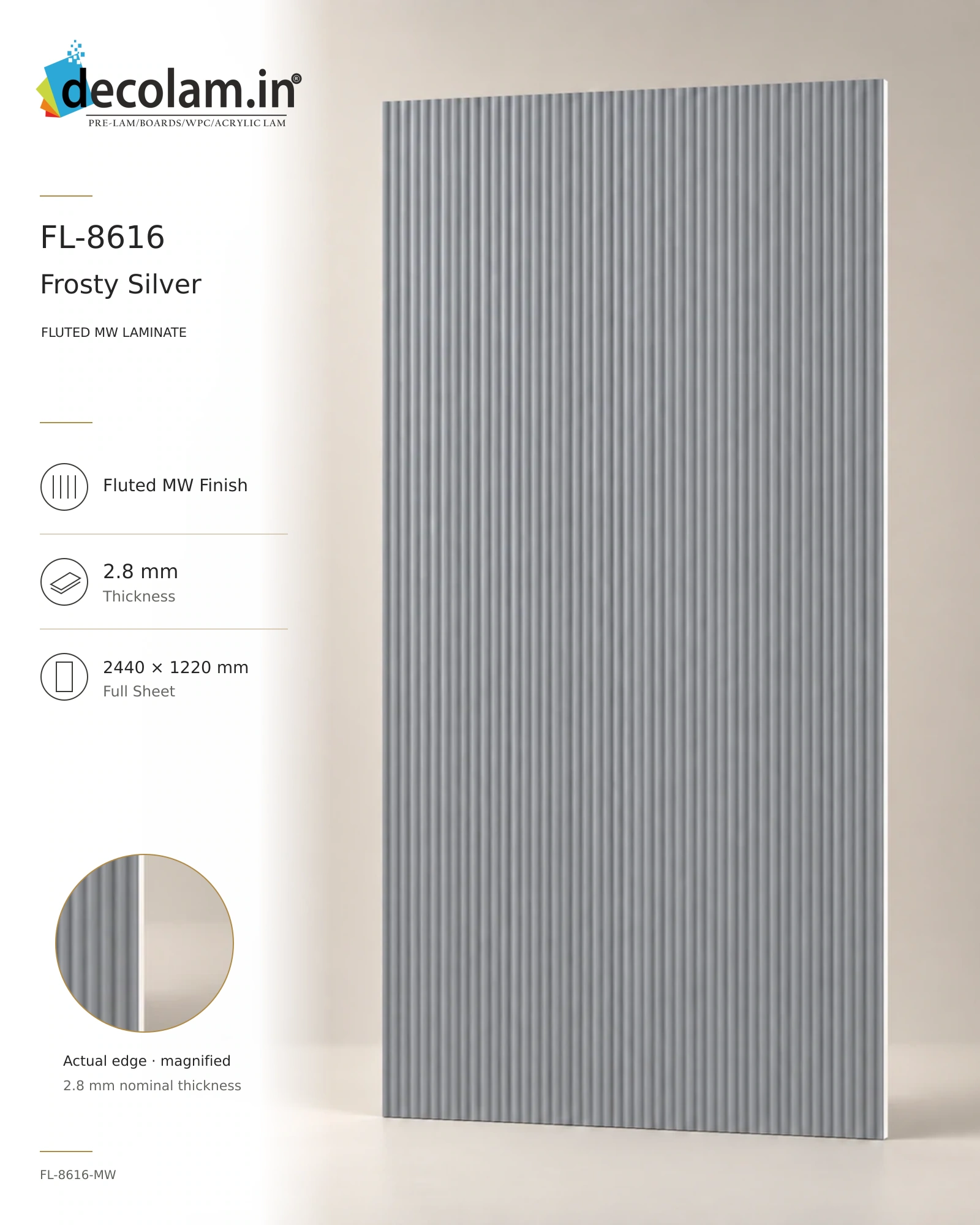 Silver Fluted