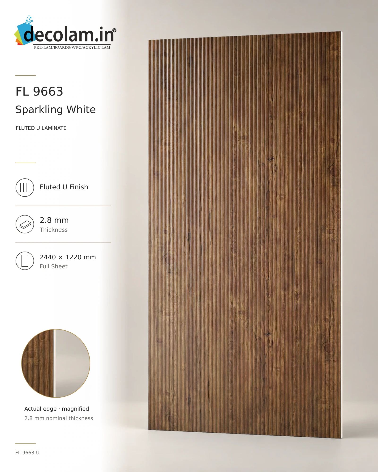 Sparkling White Fluted