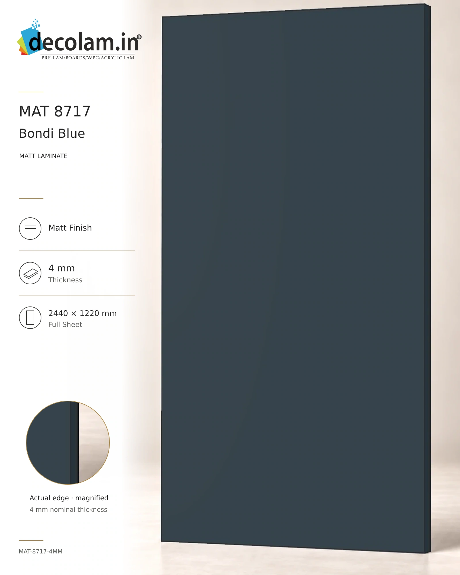 Bondi Blue — MAT-8717-4MM — 4 mm