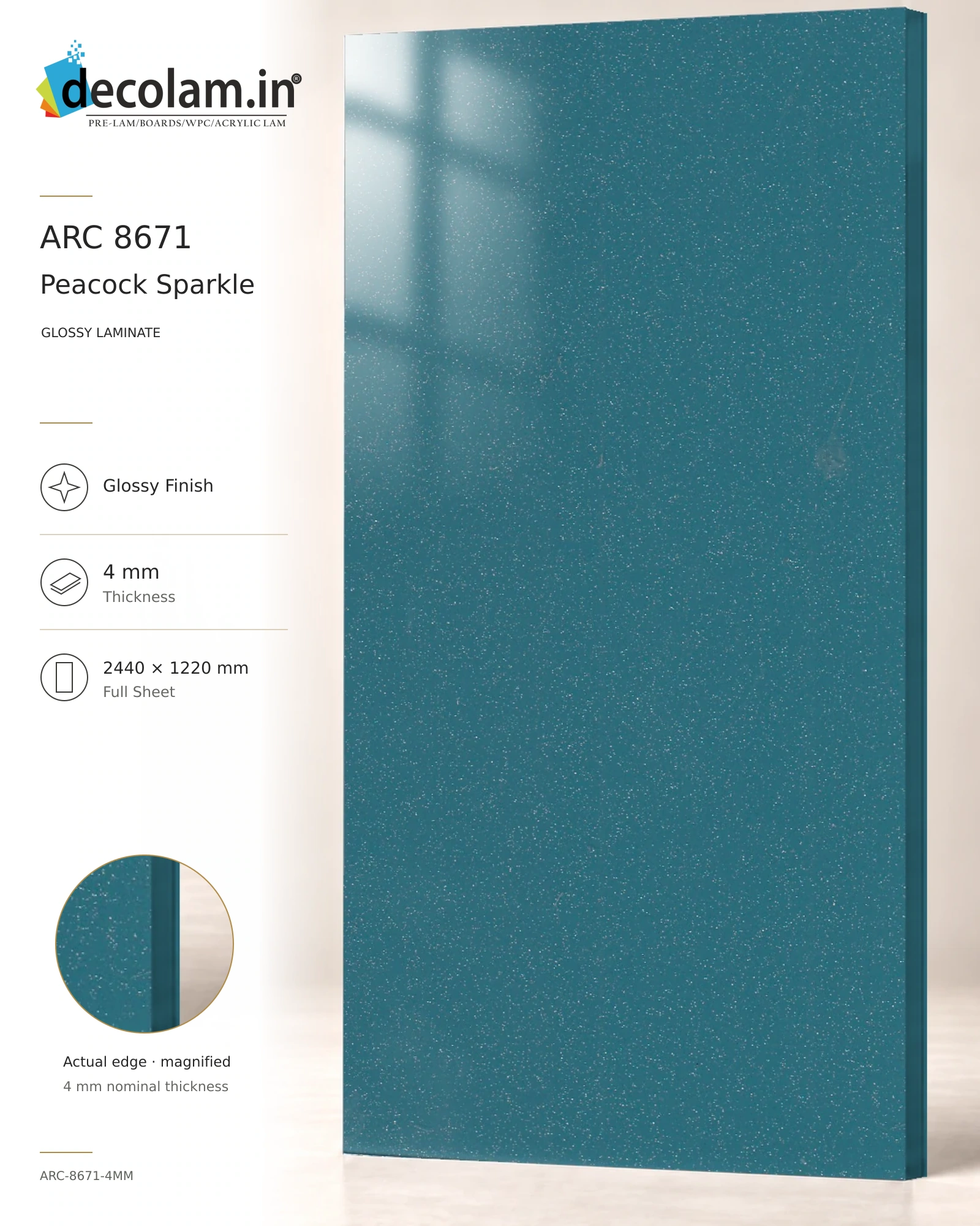 Peacock Sparkle Glossy