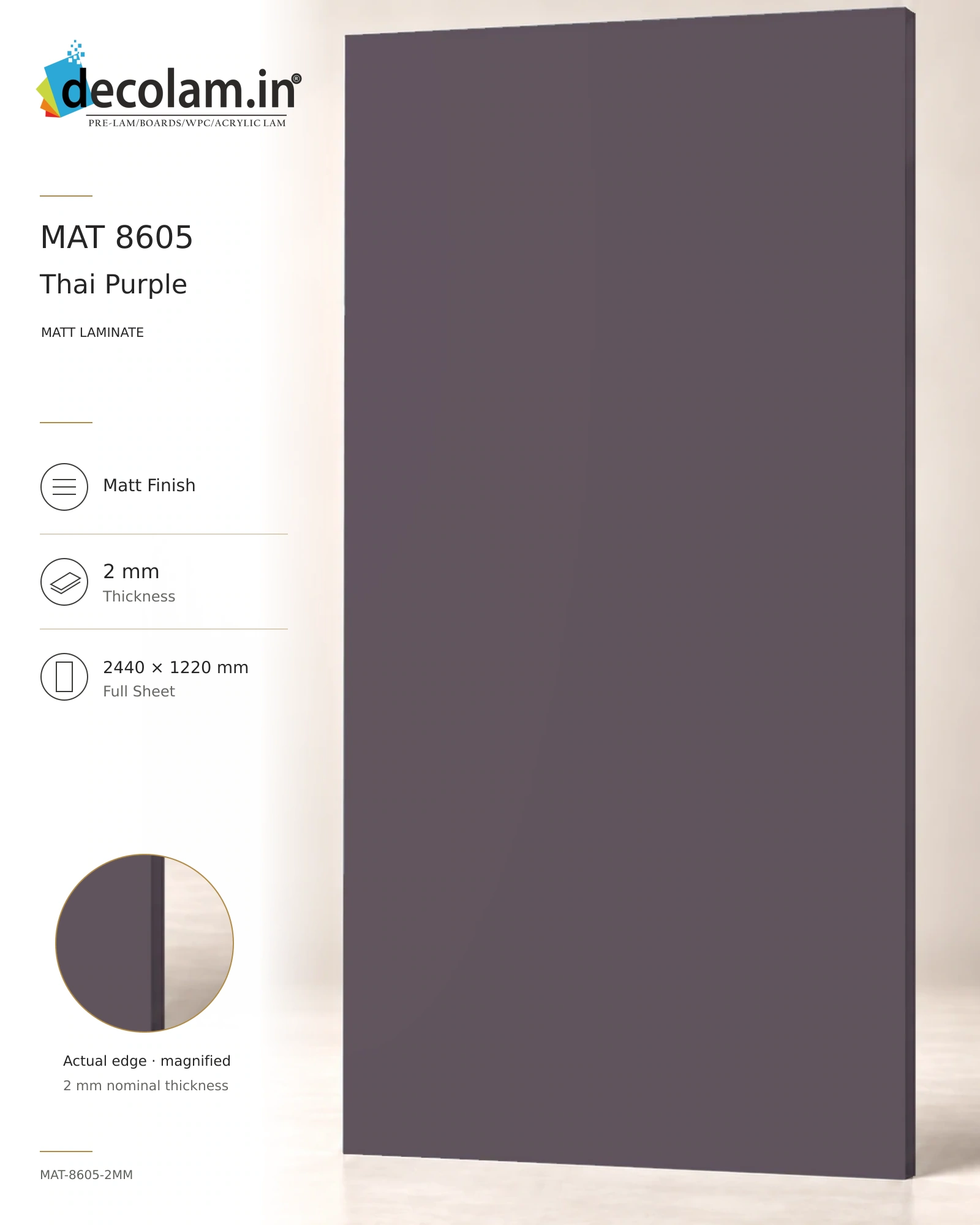 Thai Purple — MAT-8605-2MM — 2 mm