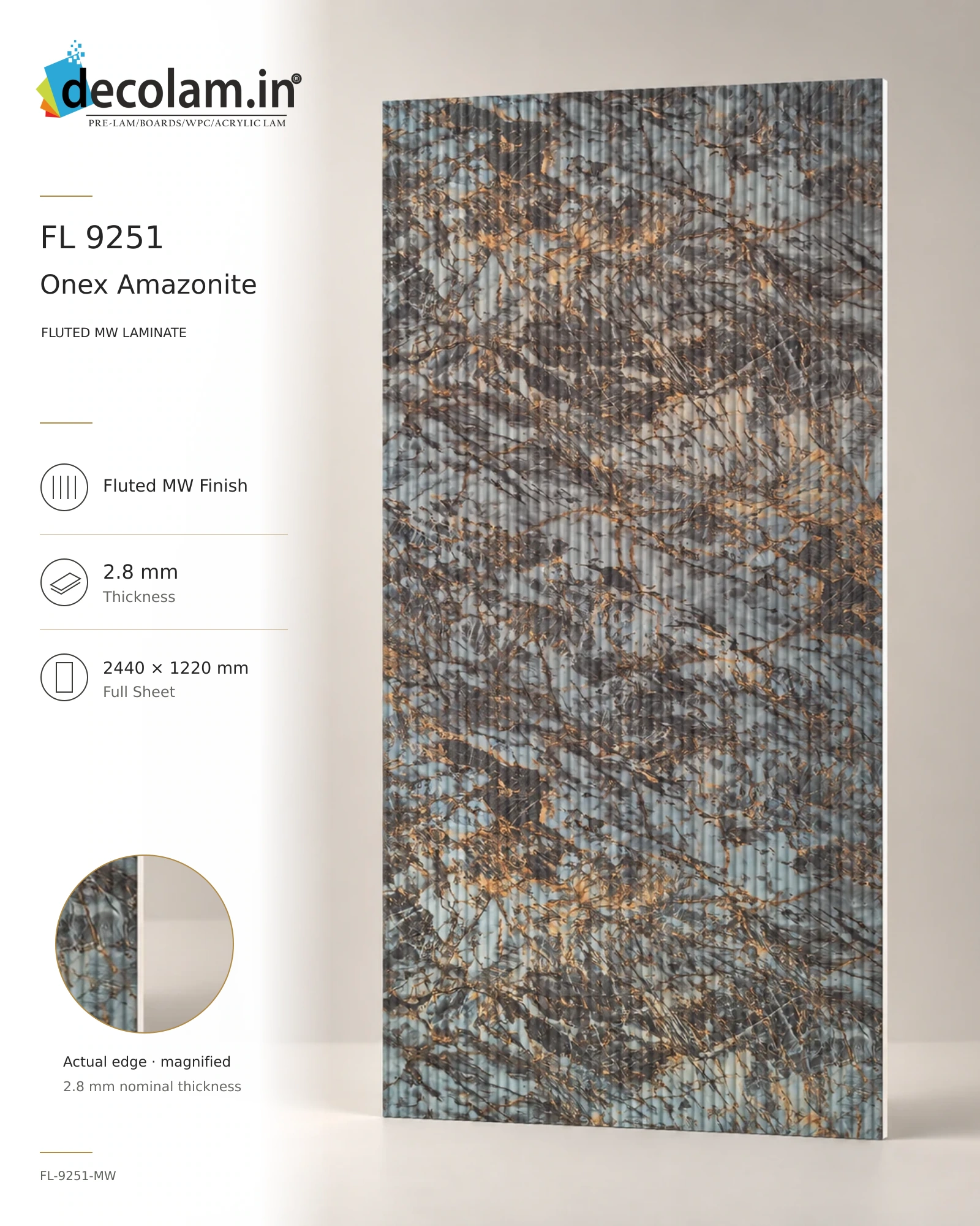 Onex Amazonite Fluted