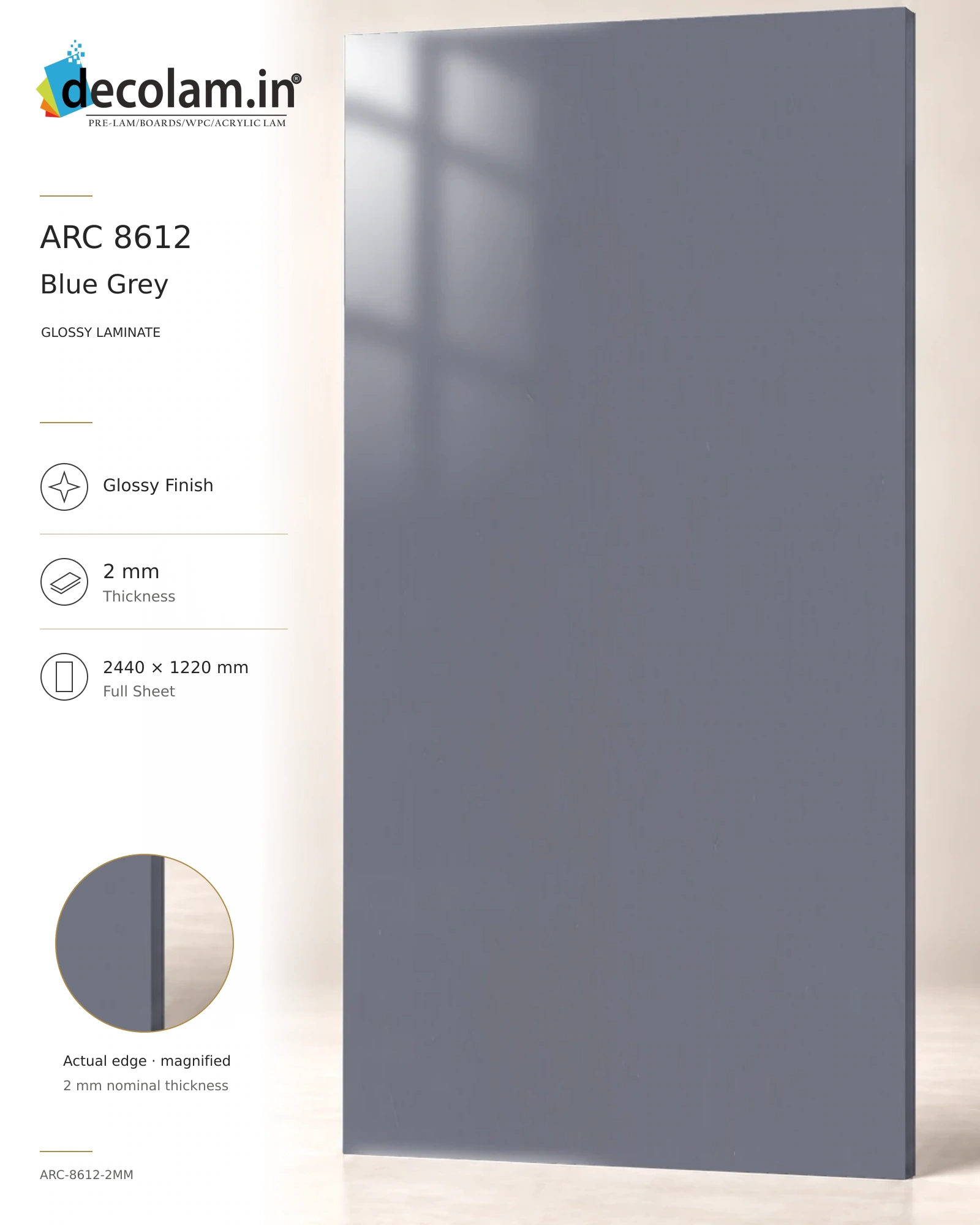 Blue Gray Glossy