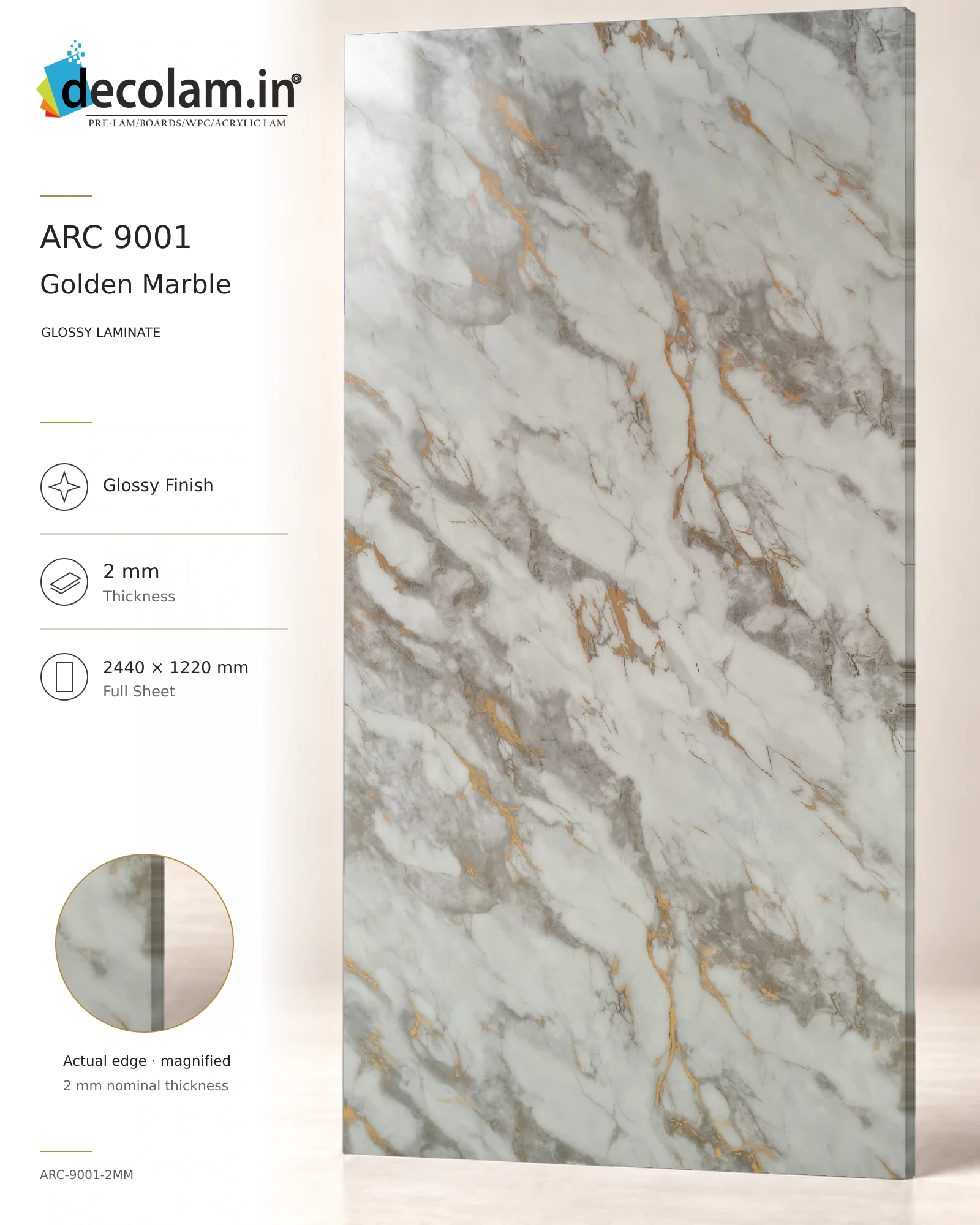 Golden Marble Glossy