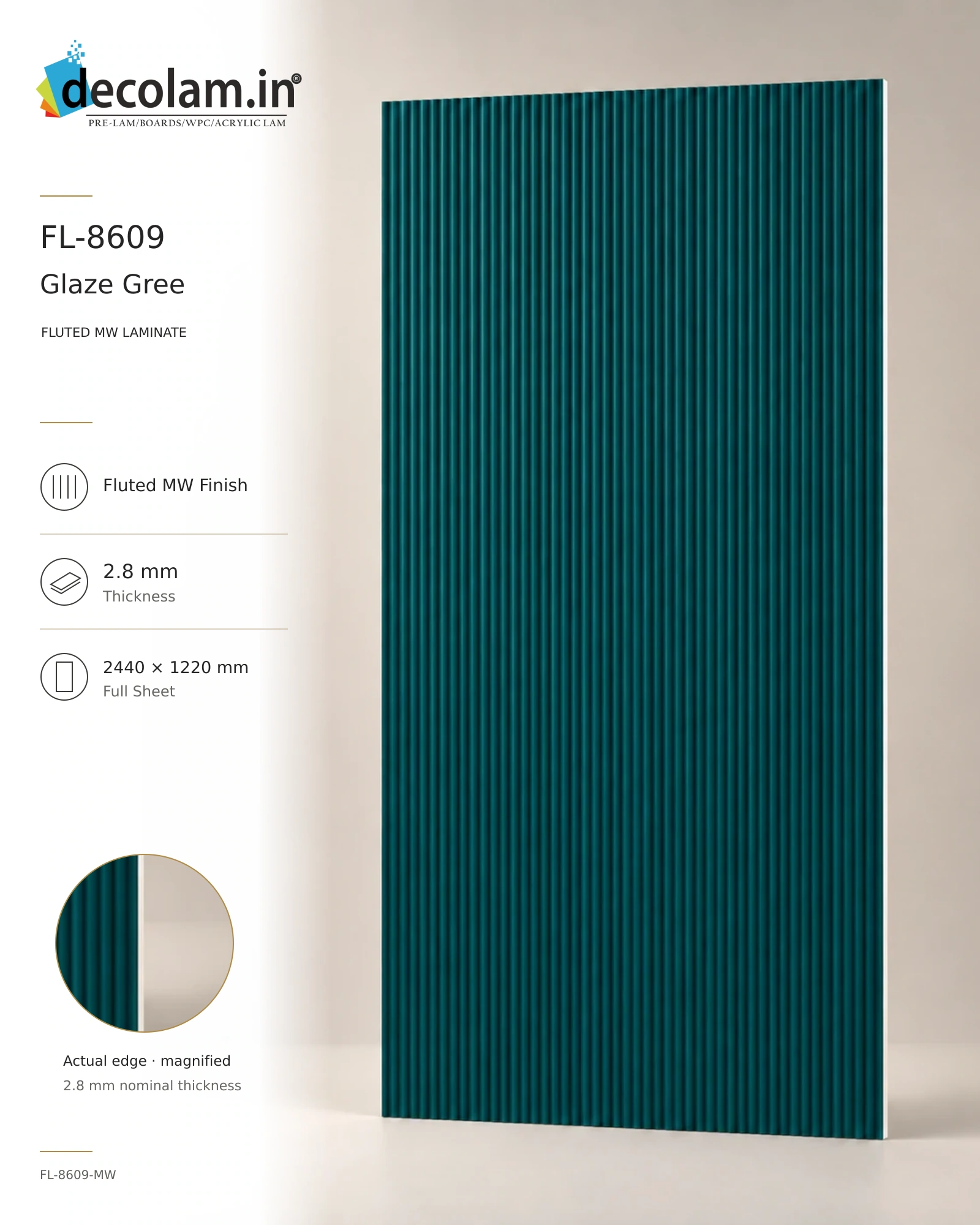 Glaze Gree Fluted