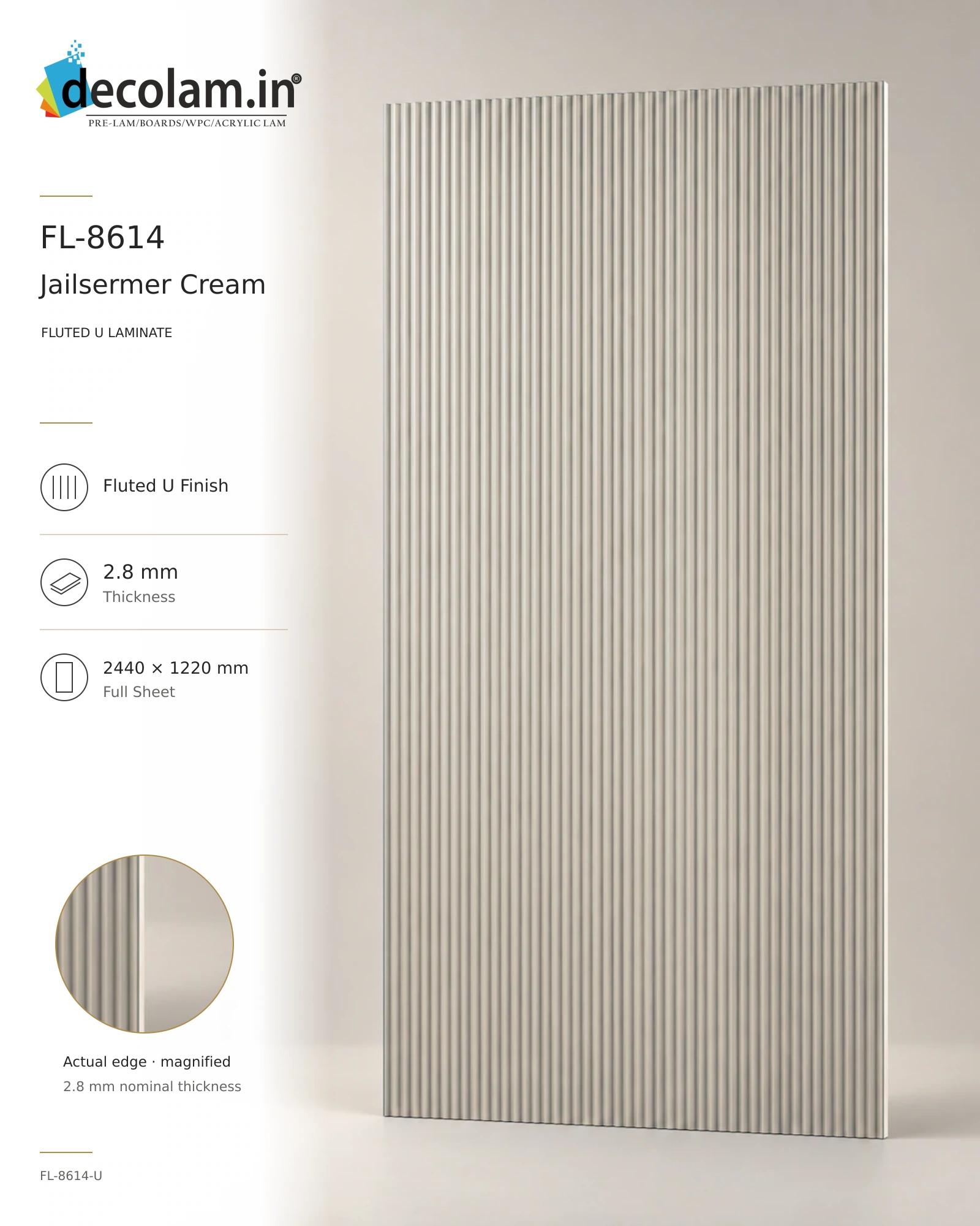 Jaisermar Cream Fluted