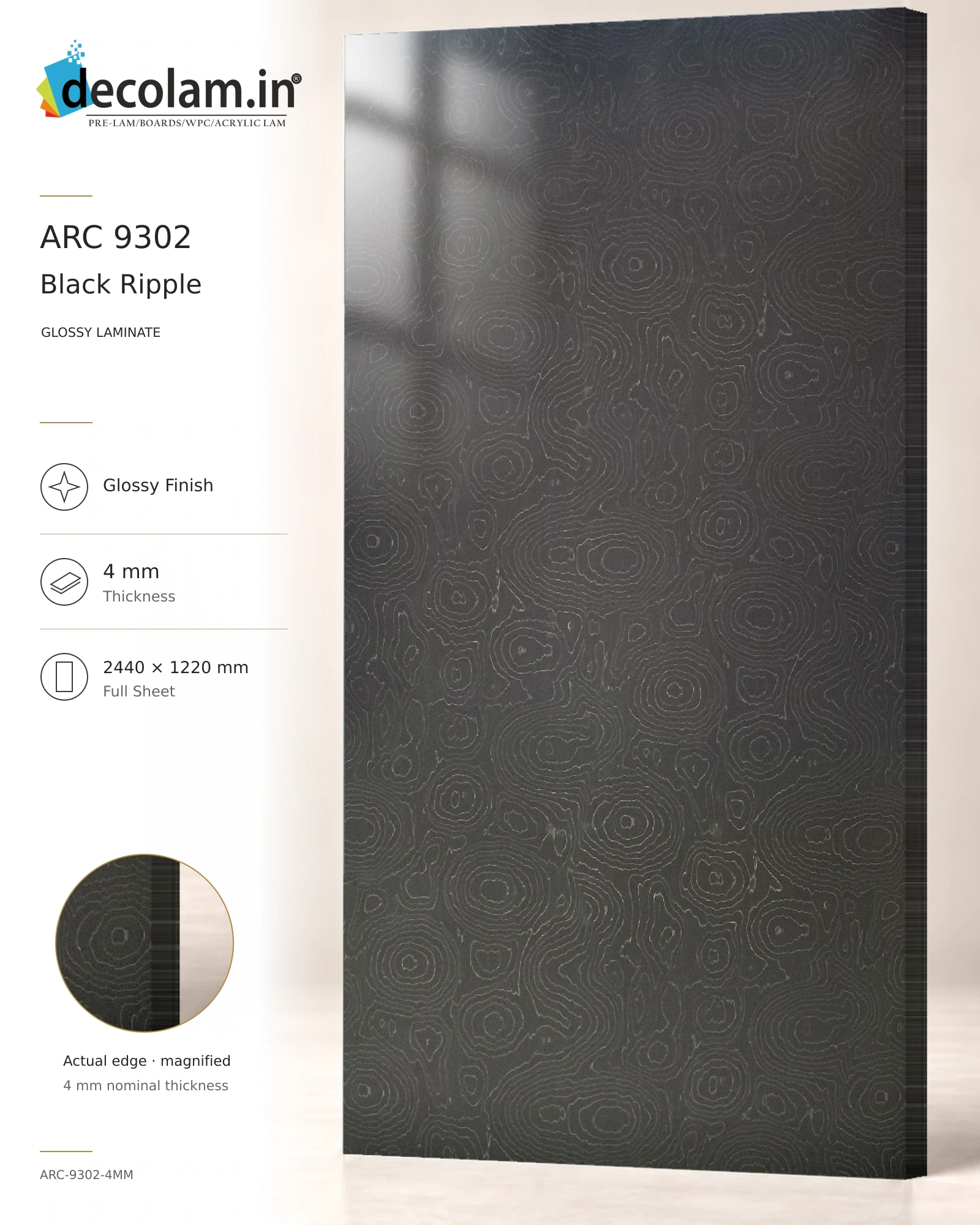 Black Ripple Glossy