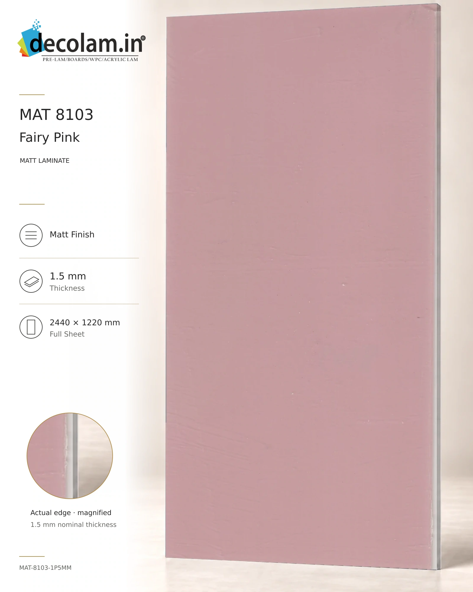 Fairy Pink — MAT-8103-1P5MM — 1.5 mm