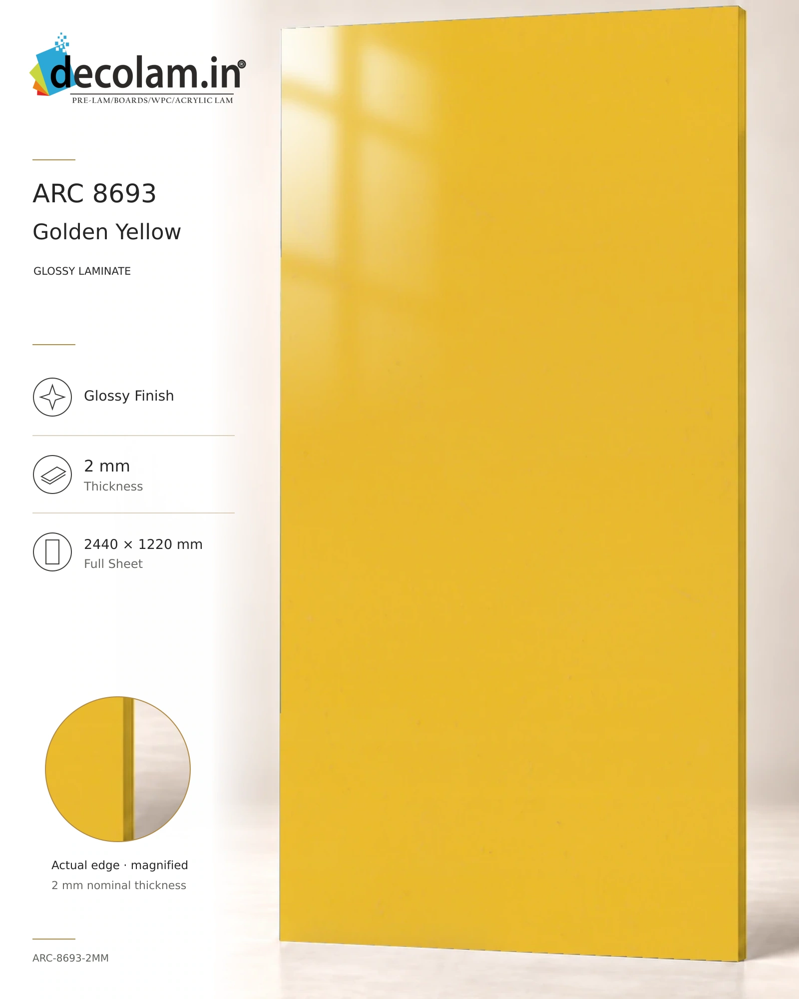 Golden Yellow — ARC-8693-2MM — 2 mm