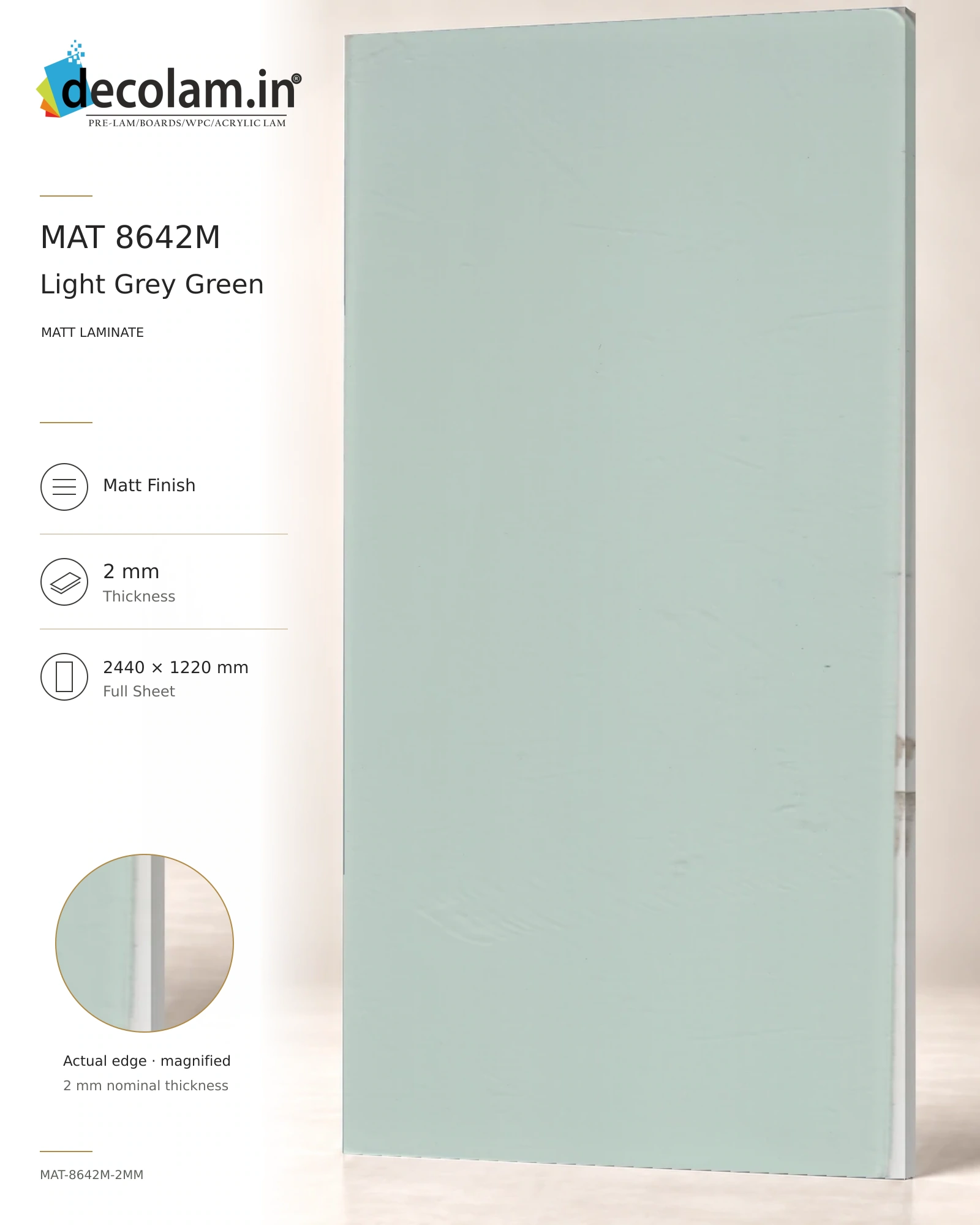 Light Gray Green Matt