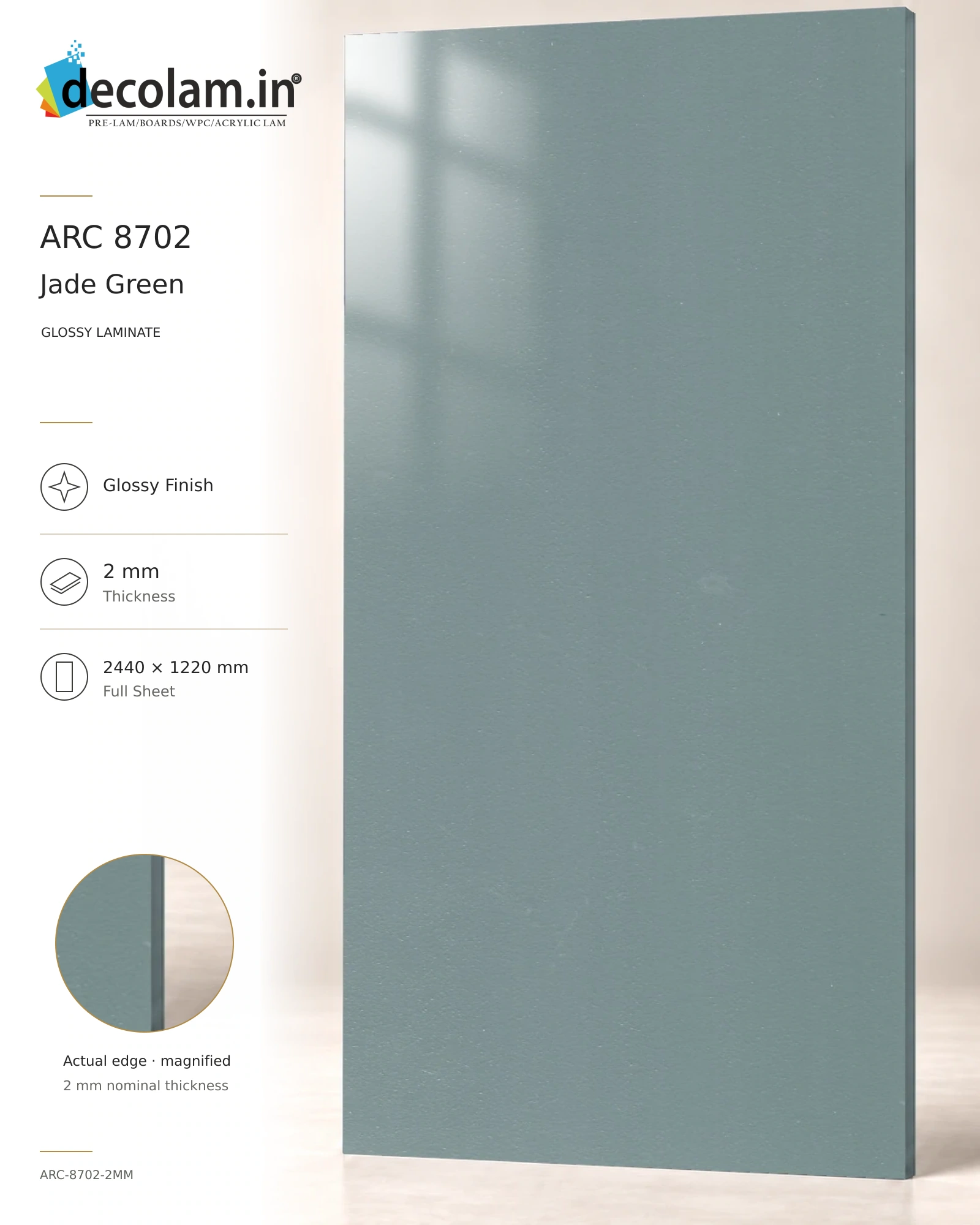 Jade Green — ARC-8702-2MM — 2 mm
