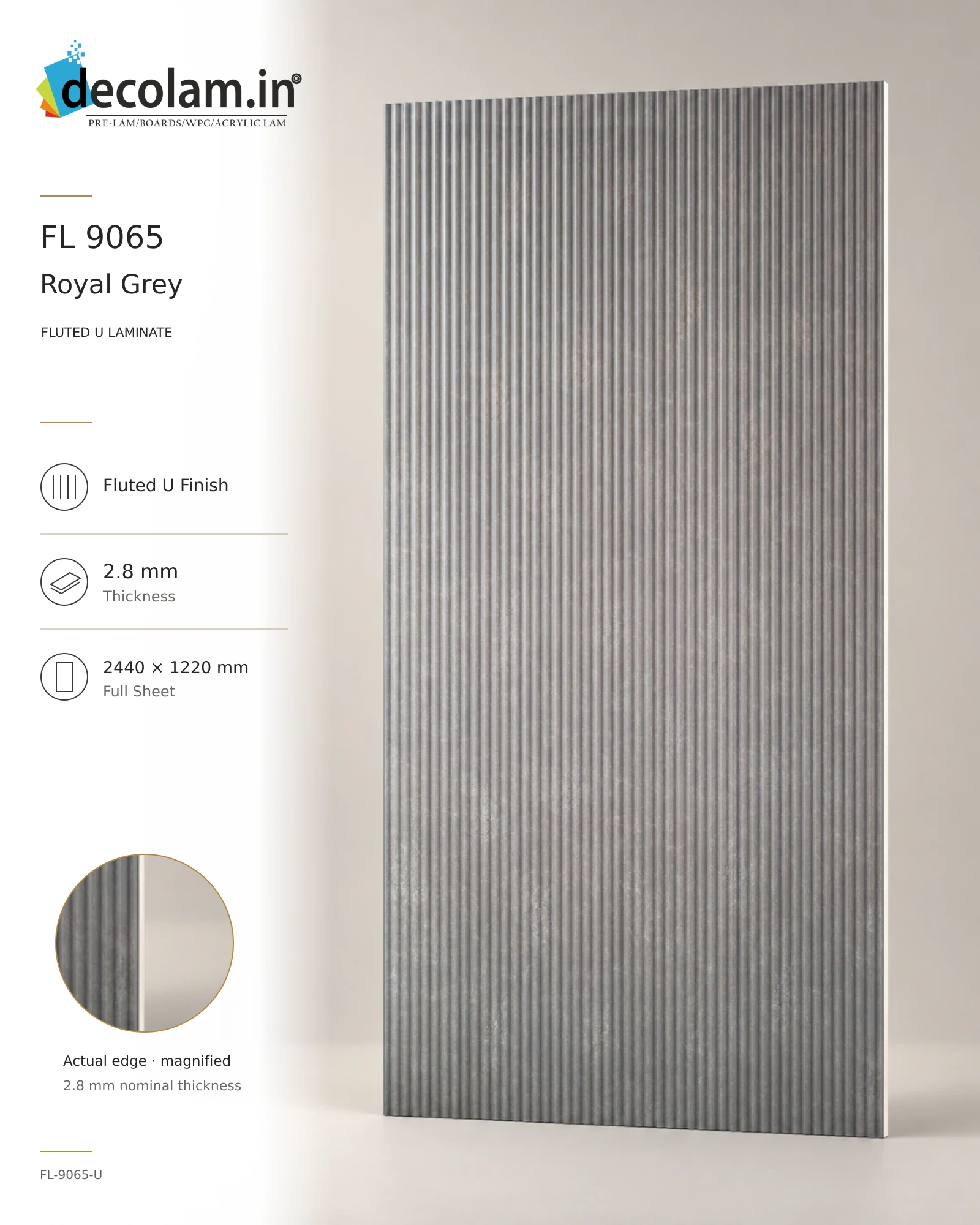 Royal Grey Fluted
