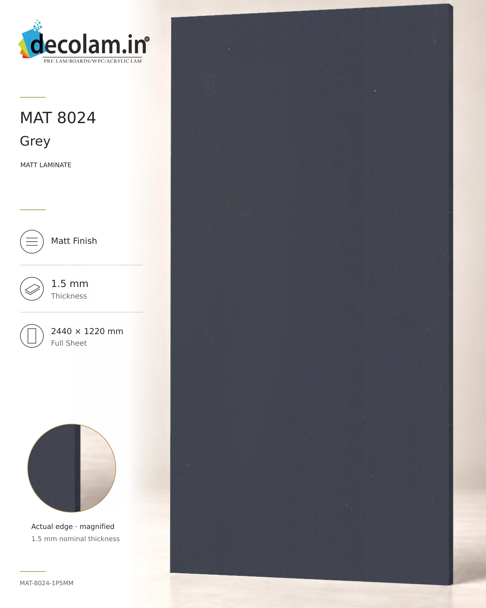 Grey — MAT-8024-1P5MM — 1.5 mm