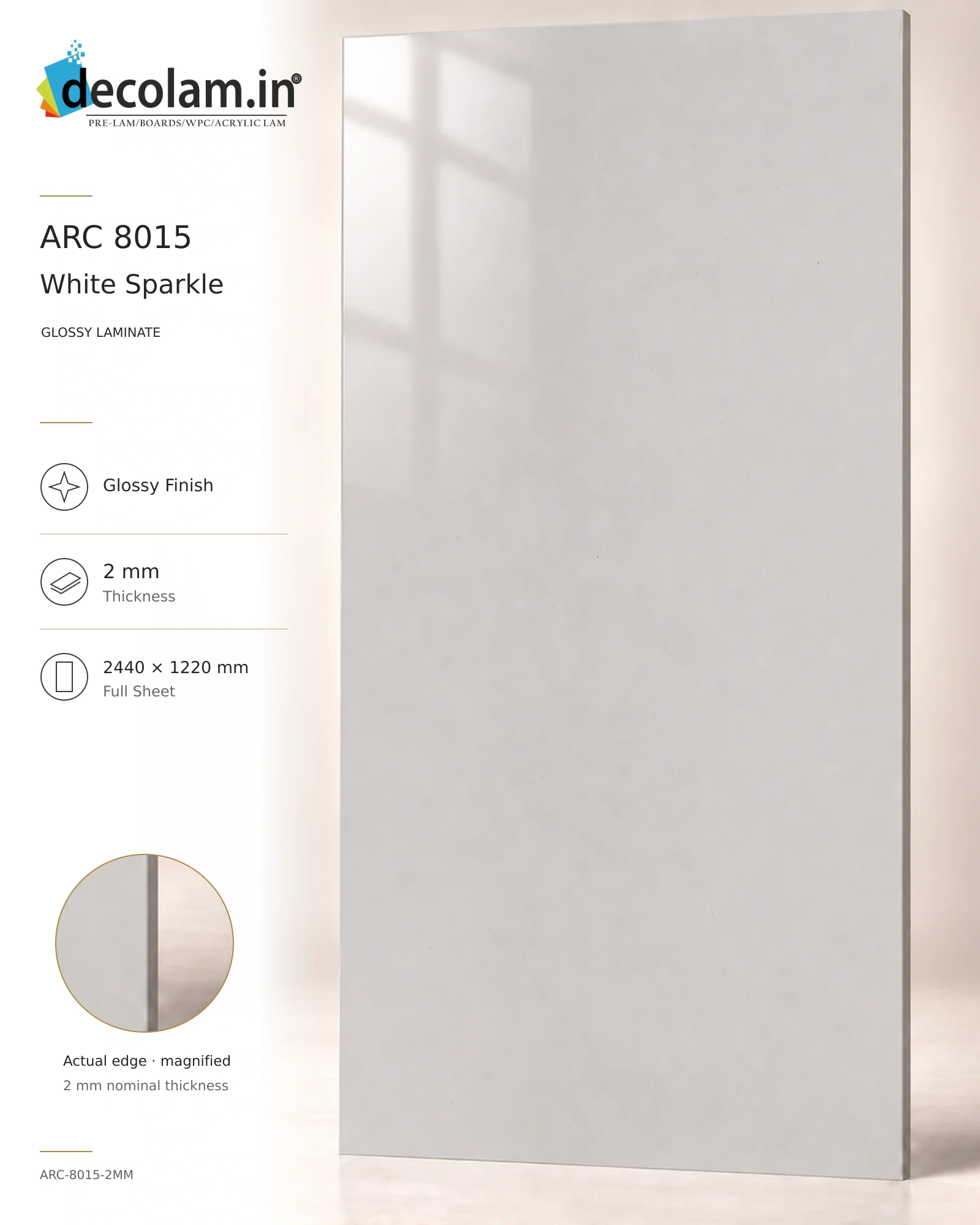 White Sparkle Glossy