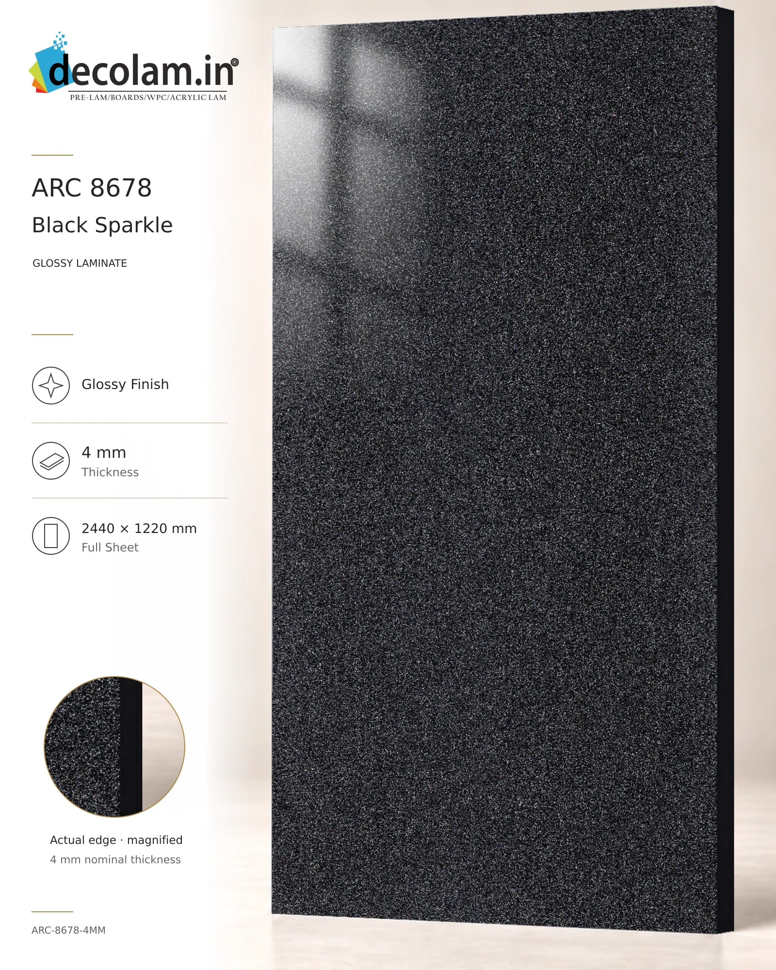 Black Sparkle Glossy