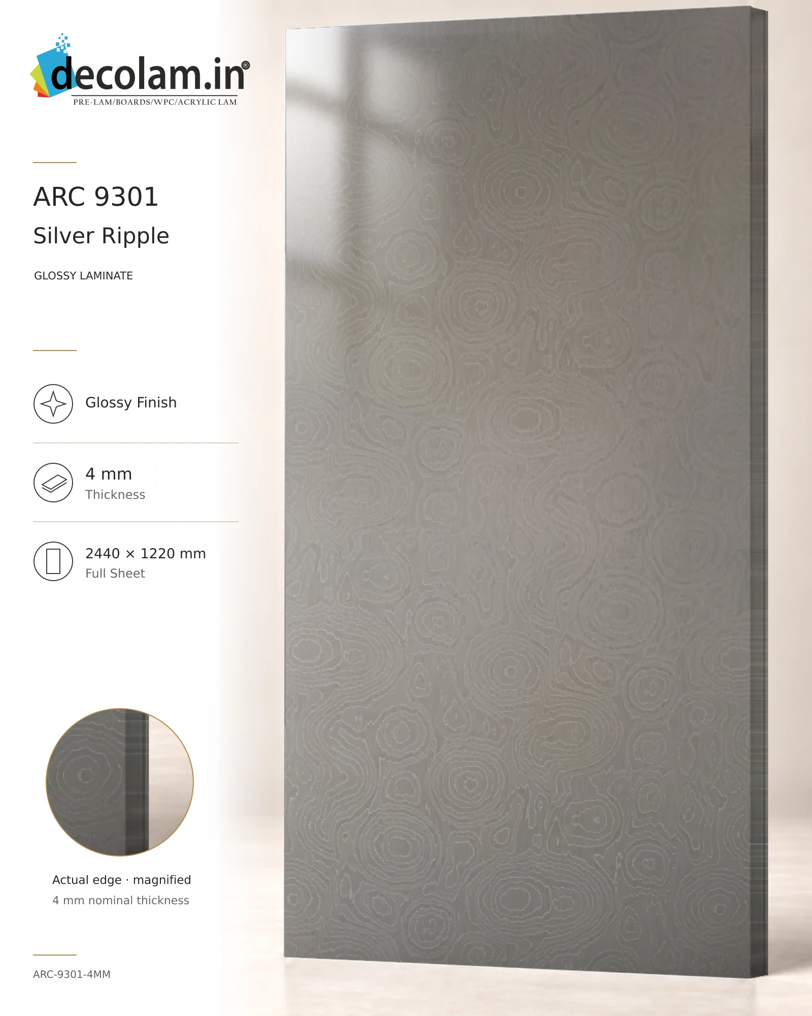 Silver Ripple Glossy