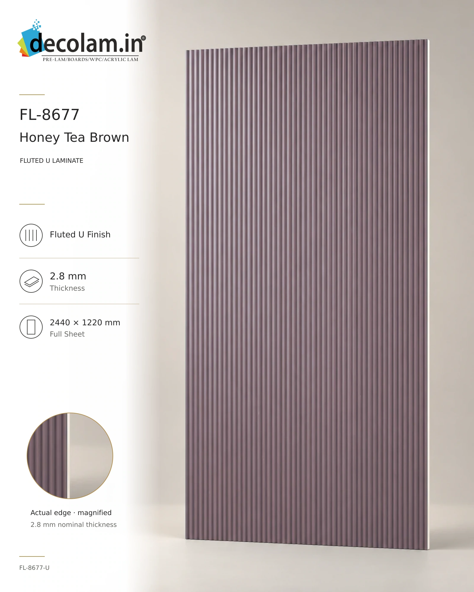 Honey Tea Brown Fluted