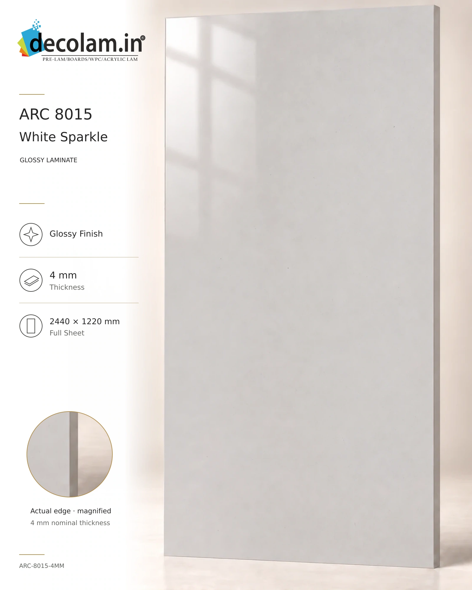 White Sparkle Glossy