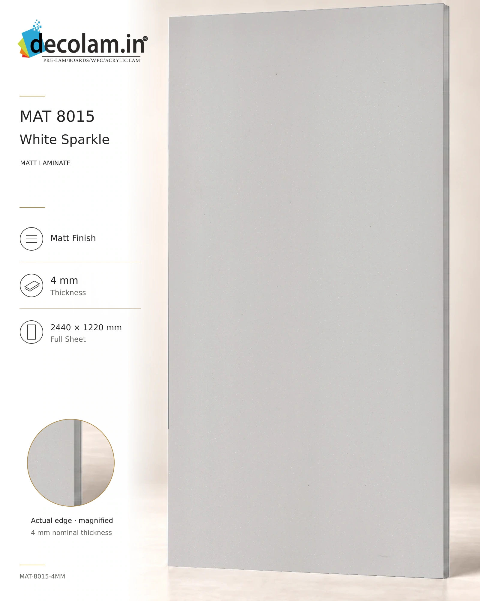 White Sparkle Matt