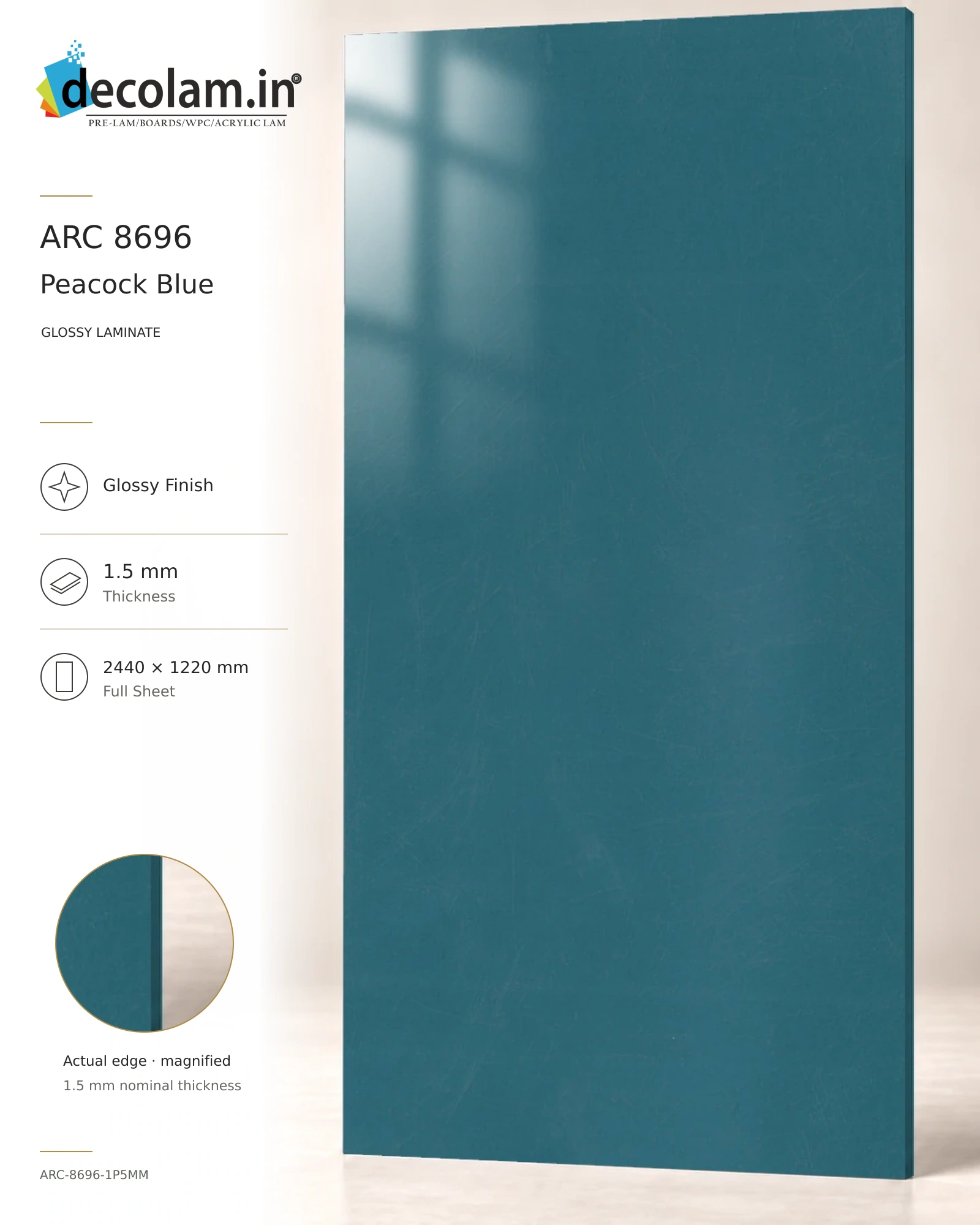 Peacock Blue Glossy