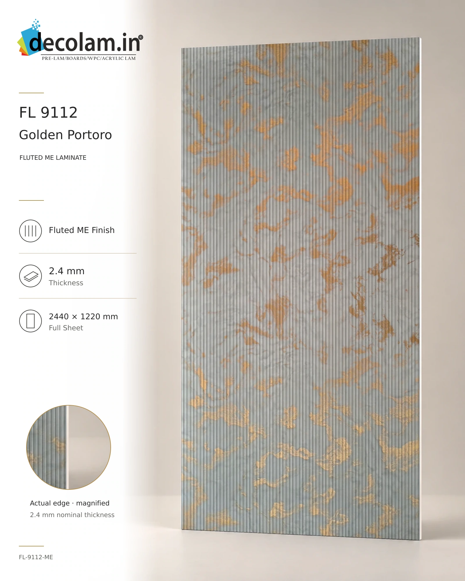 Golden Portoro Fluted