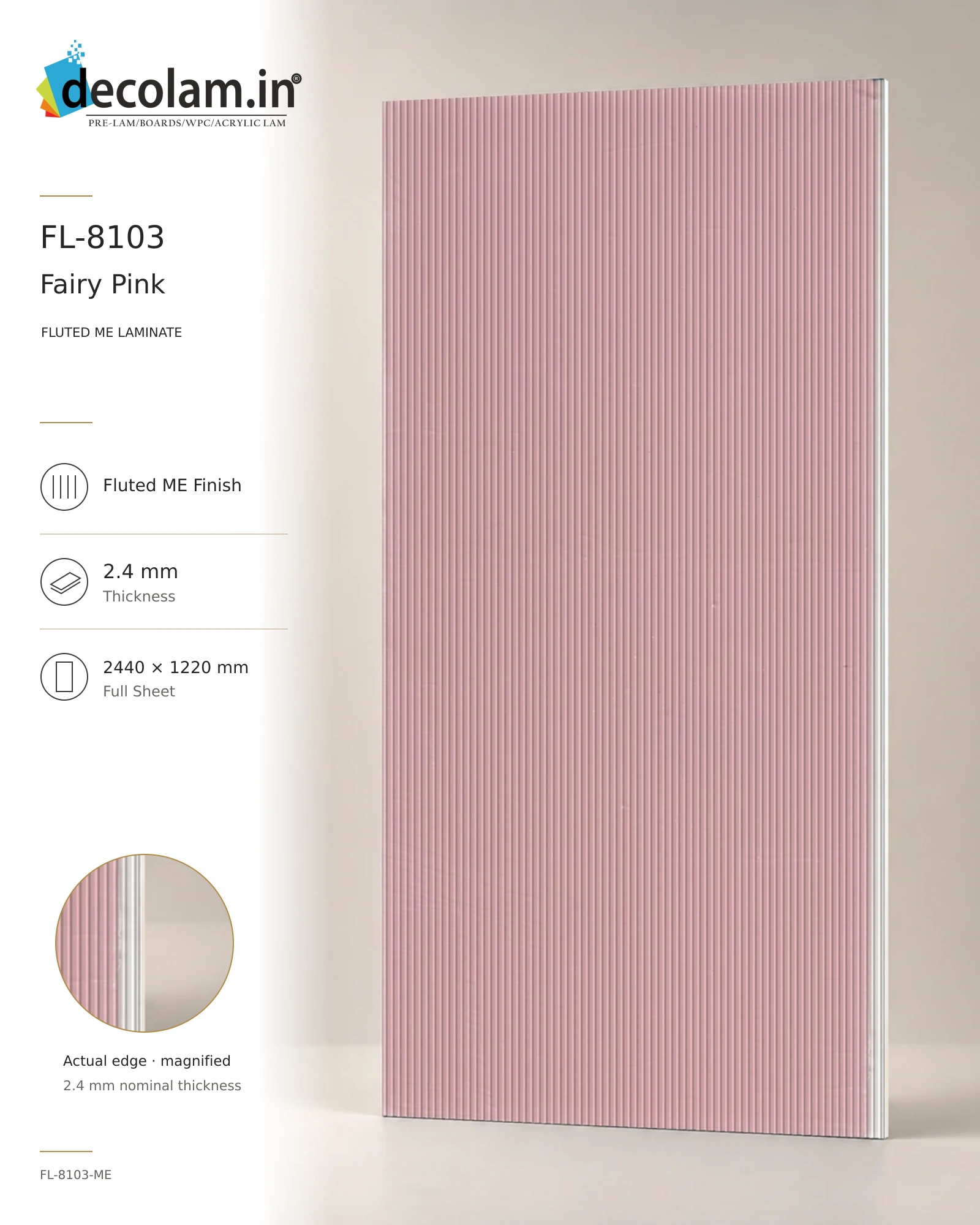 Fairy Pink Fluted