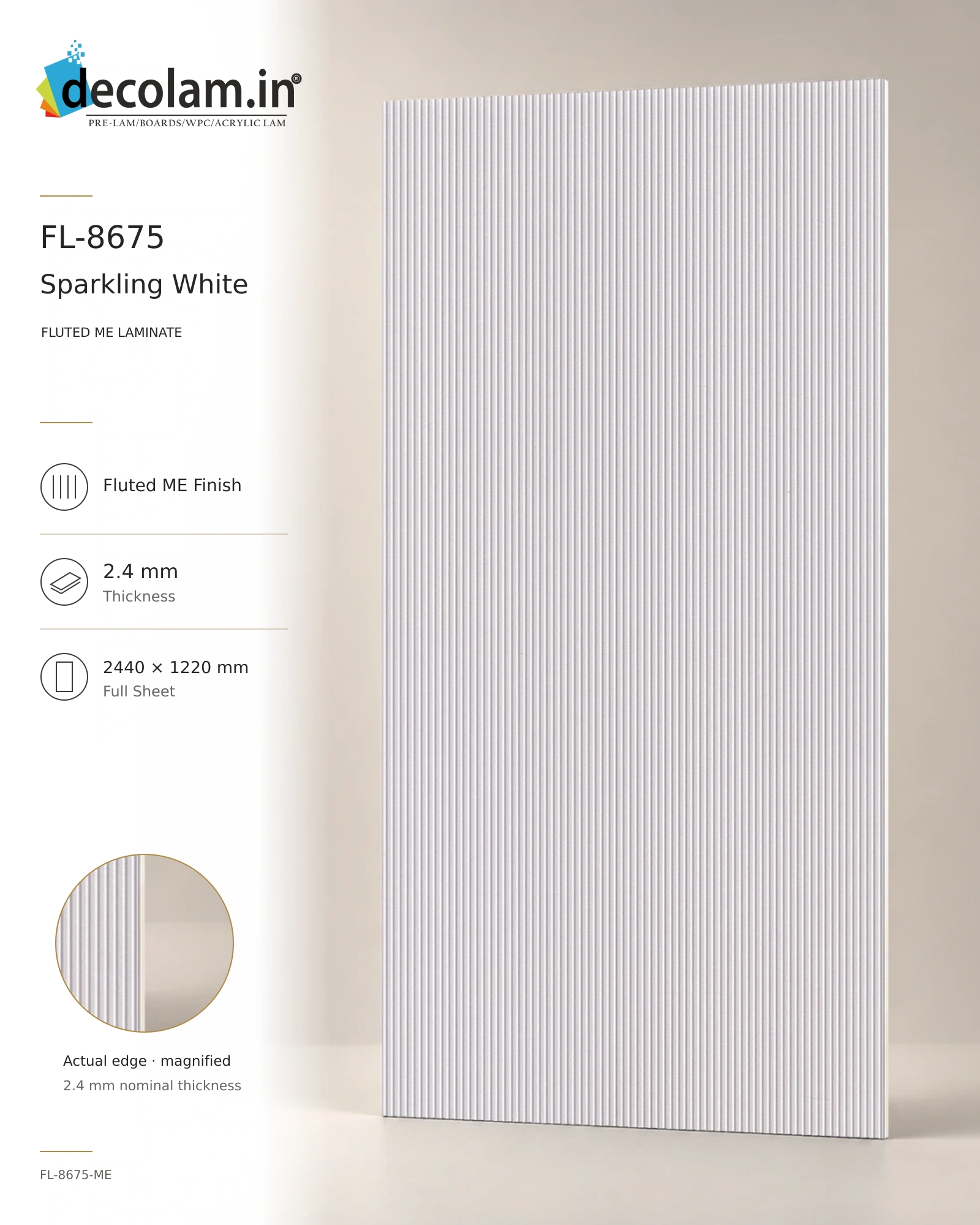 Sparkling White — FL-8675-ME — 2.4 mm