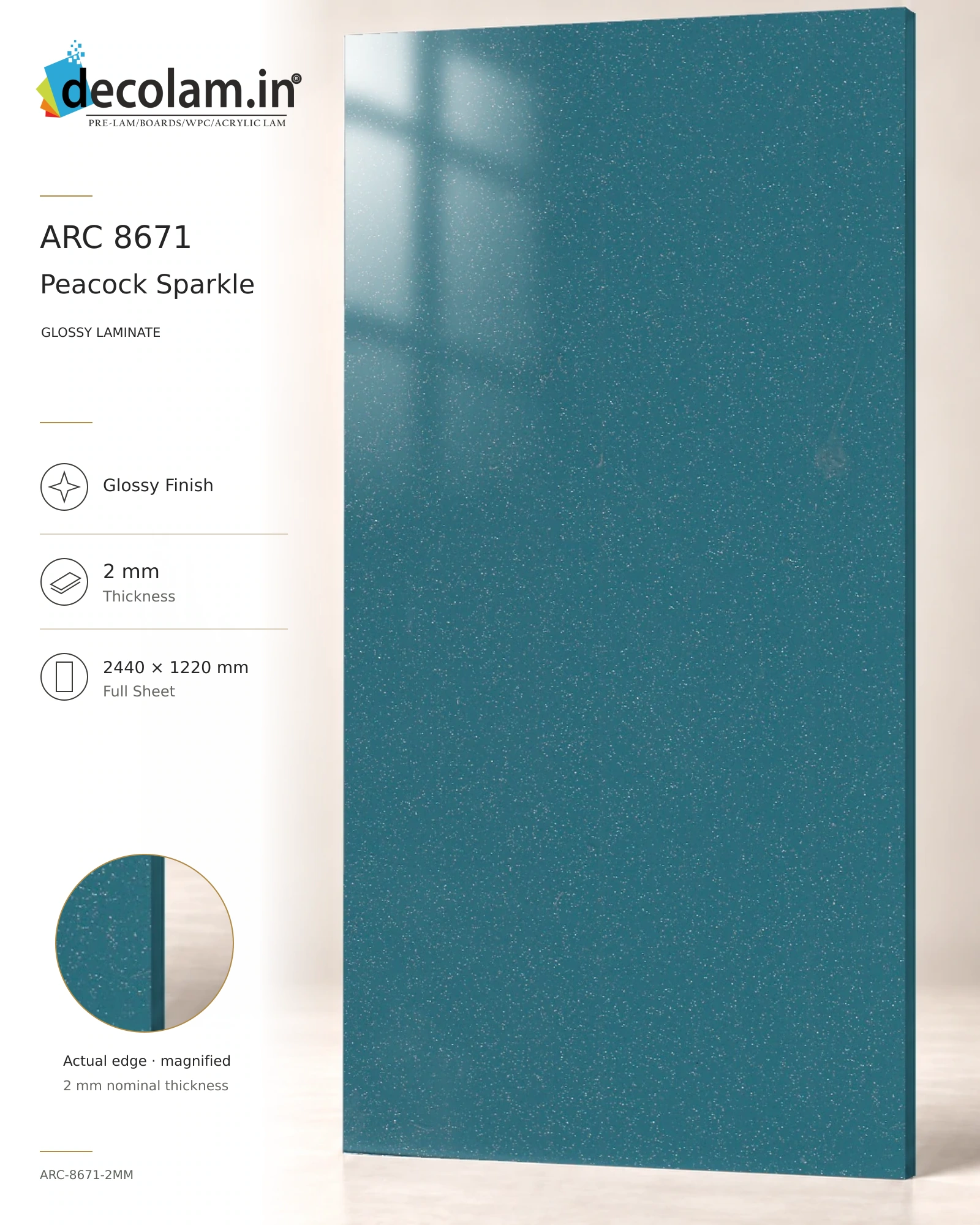 Peacock Sparkle Glossy