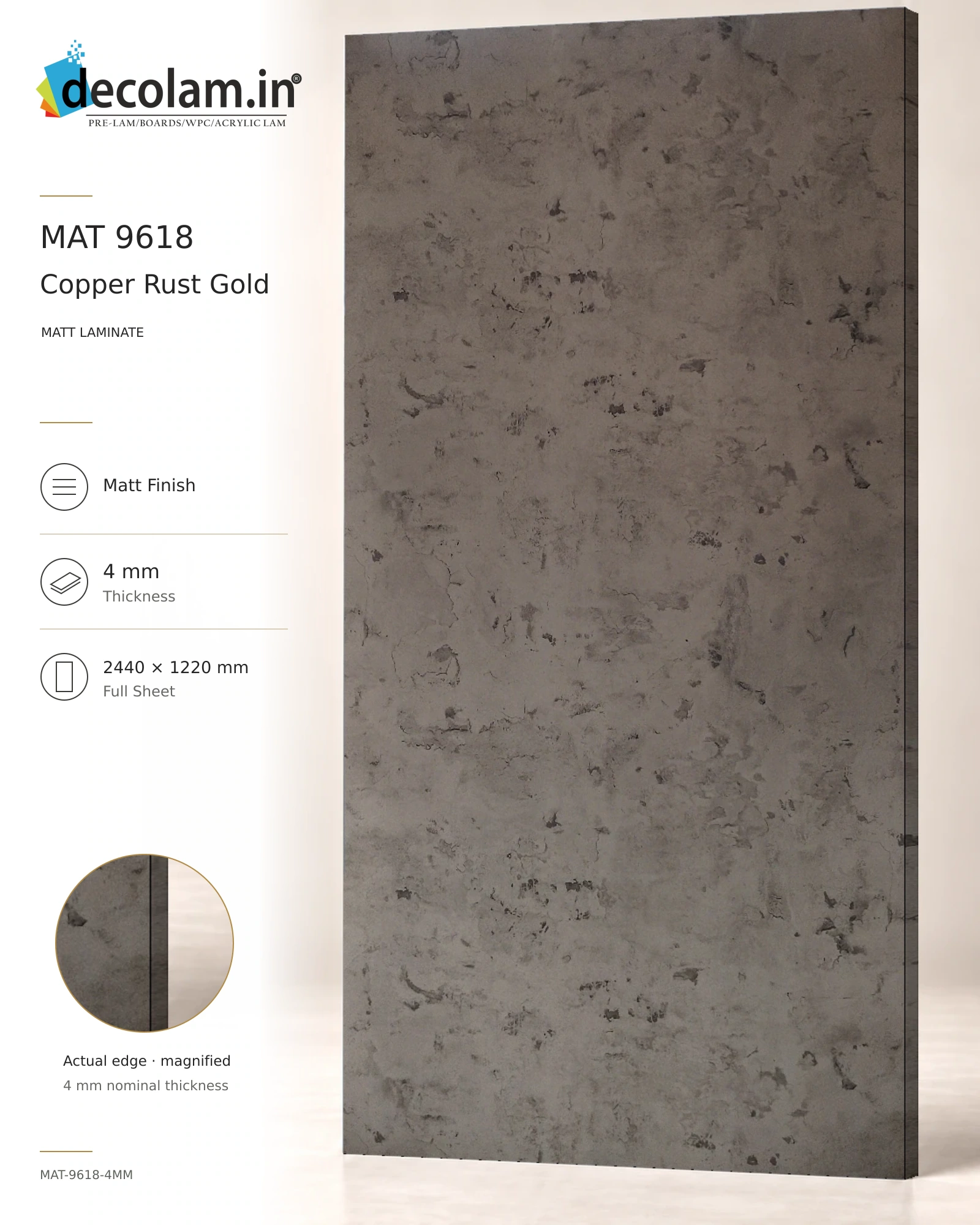 Copper Rust Gold Matt