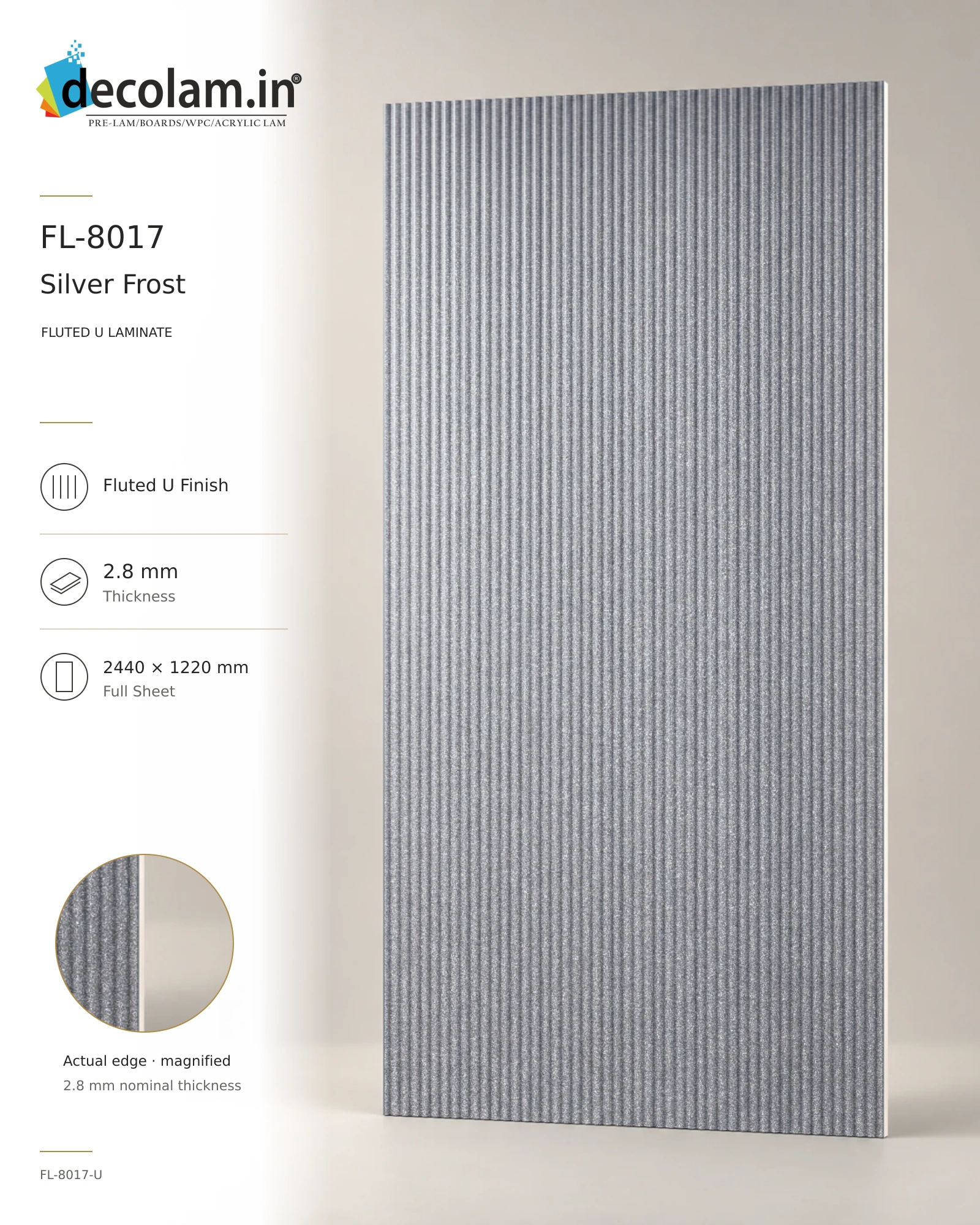 Silver Frost Fluted