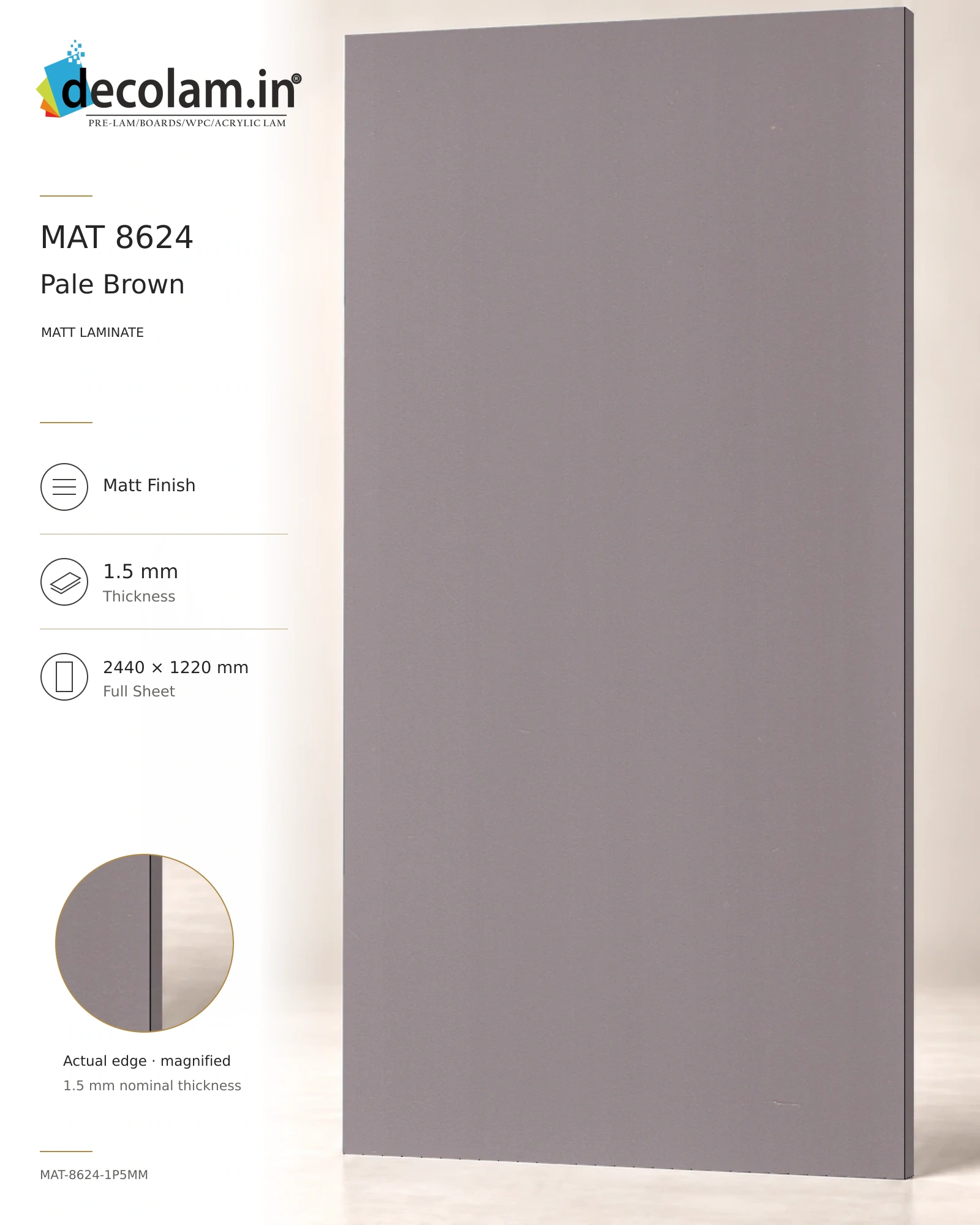 Pale Brown Matt