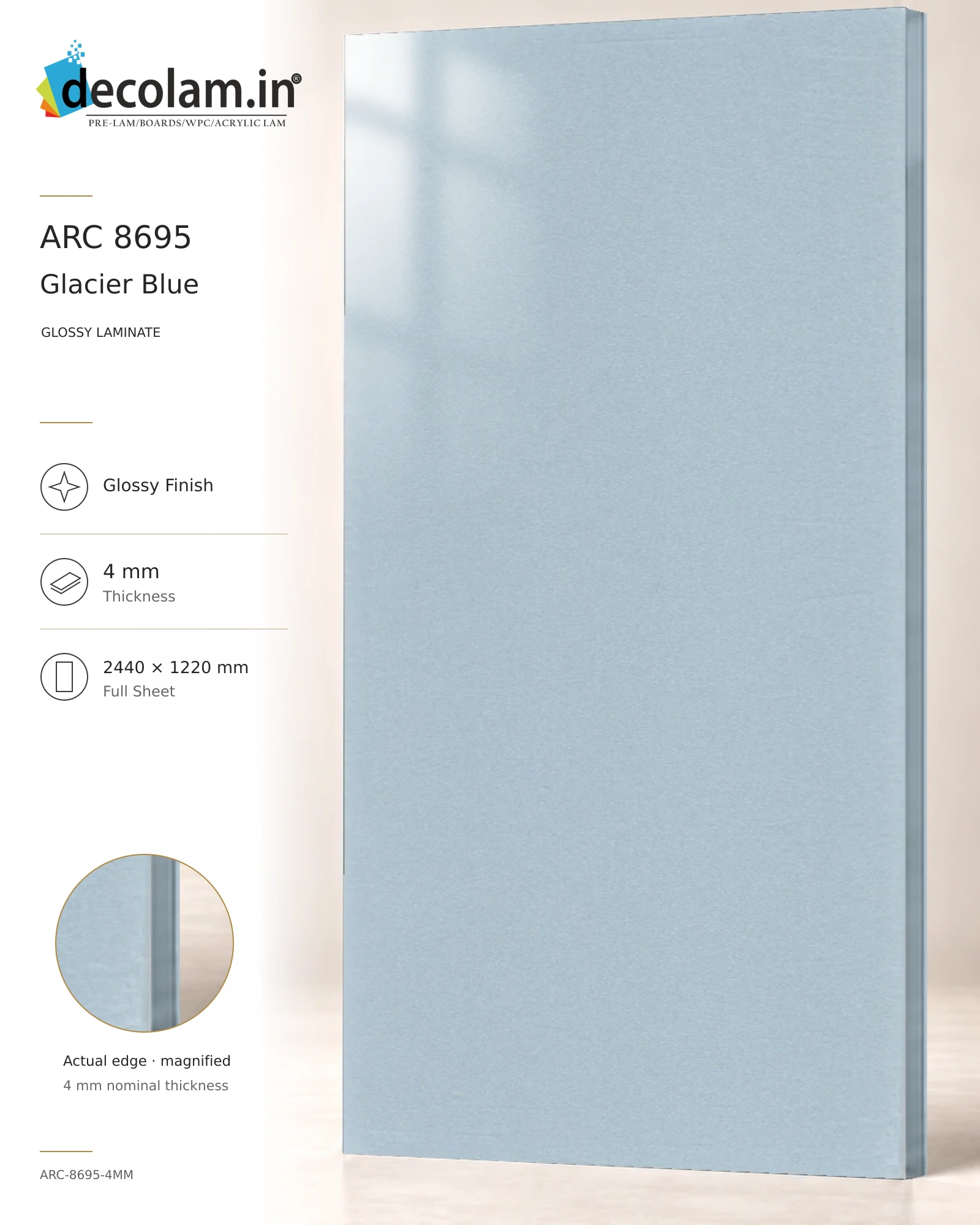 Glacier Blue — ARC-8695-4MM — 4 mm