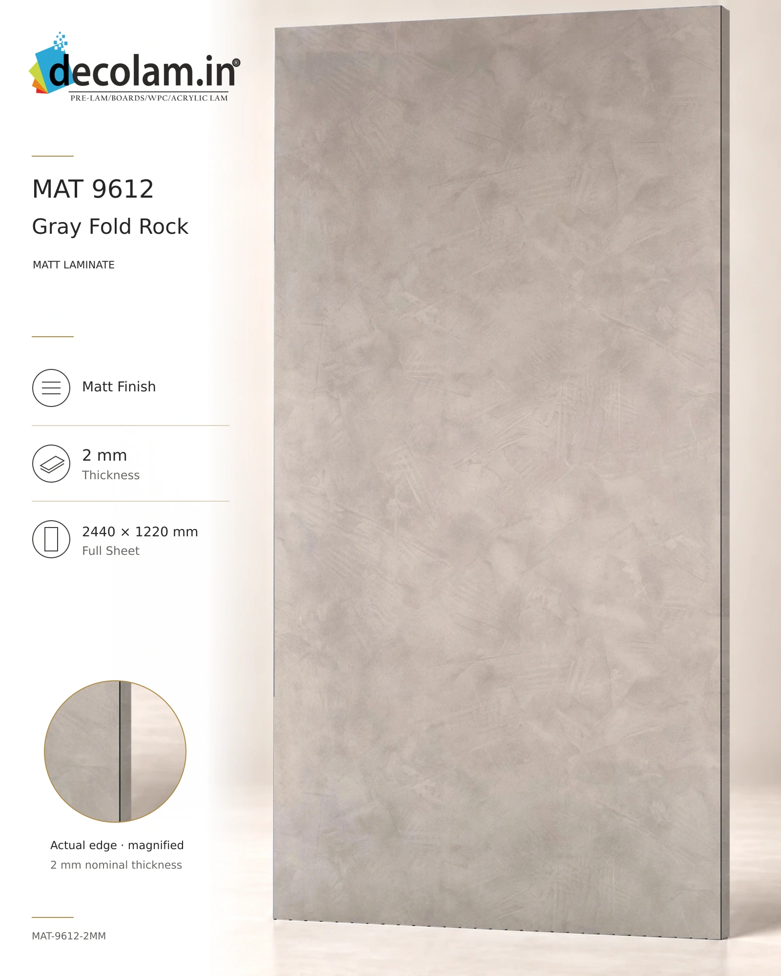 Gray Fold Rock Matt