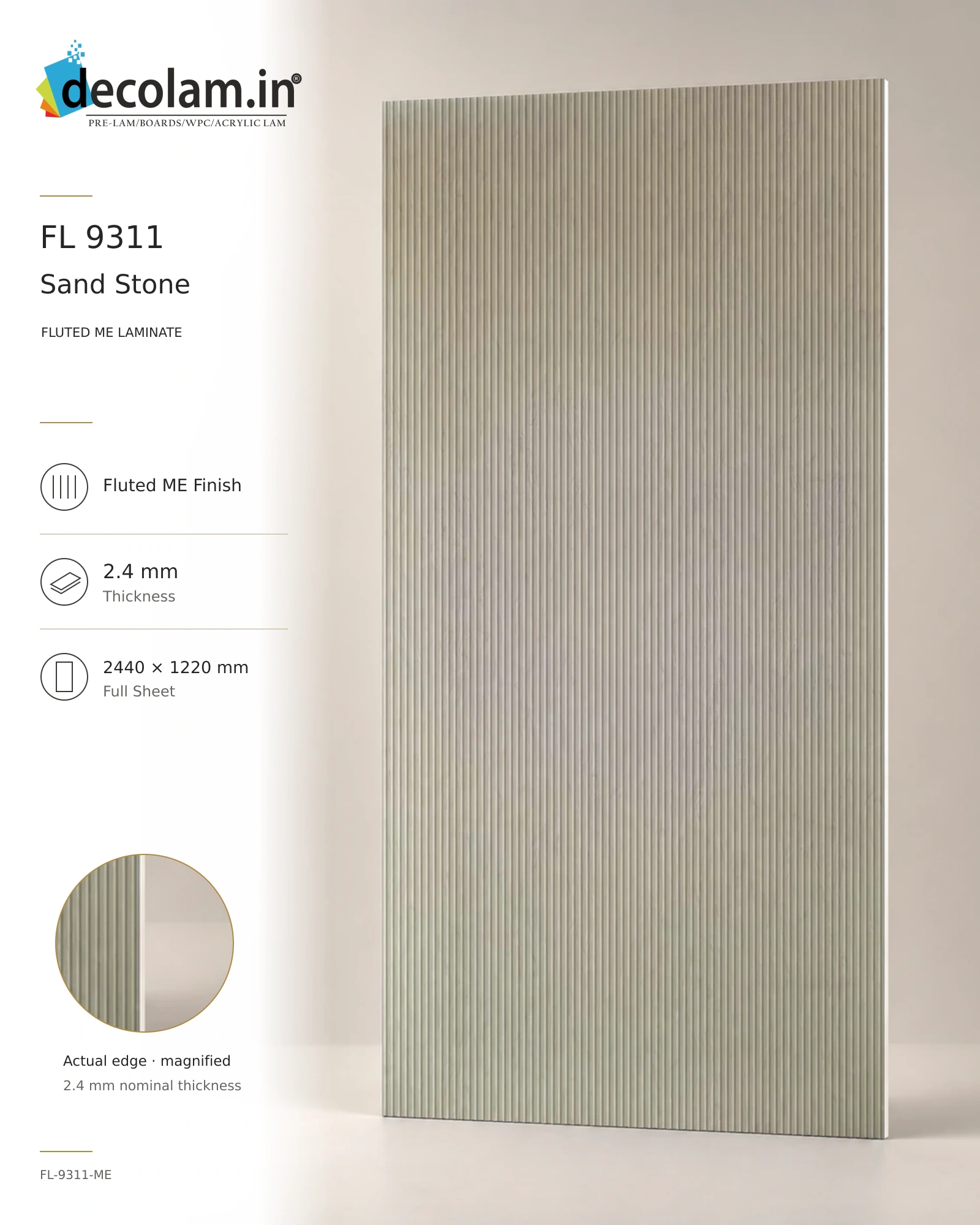 Sand Stone Fluted