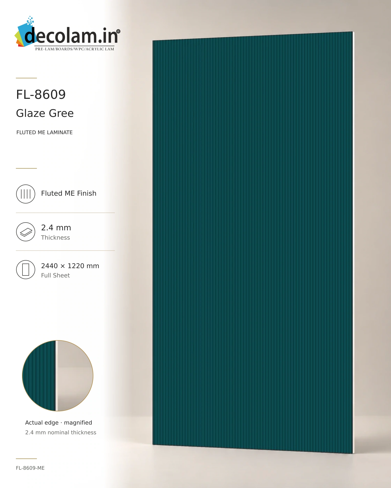 Glaze Green Fluted