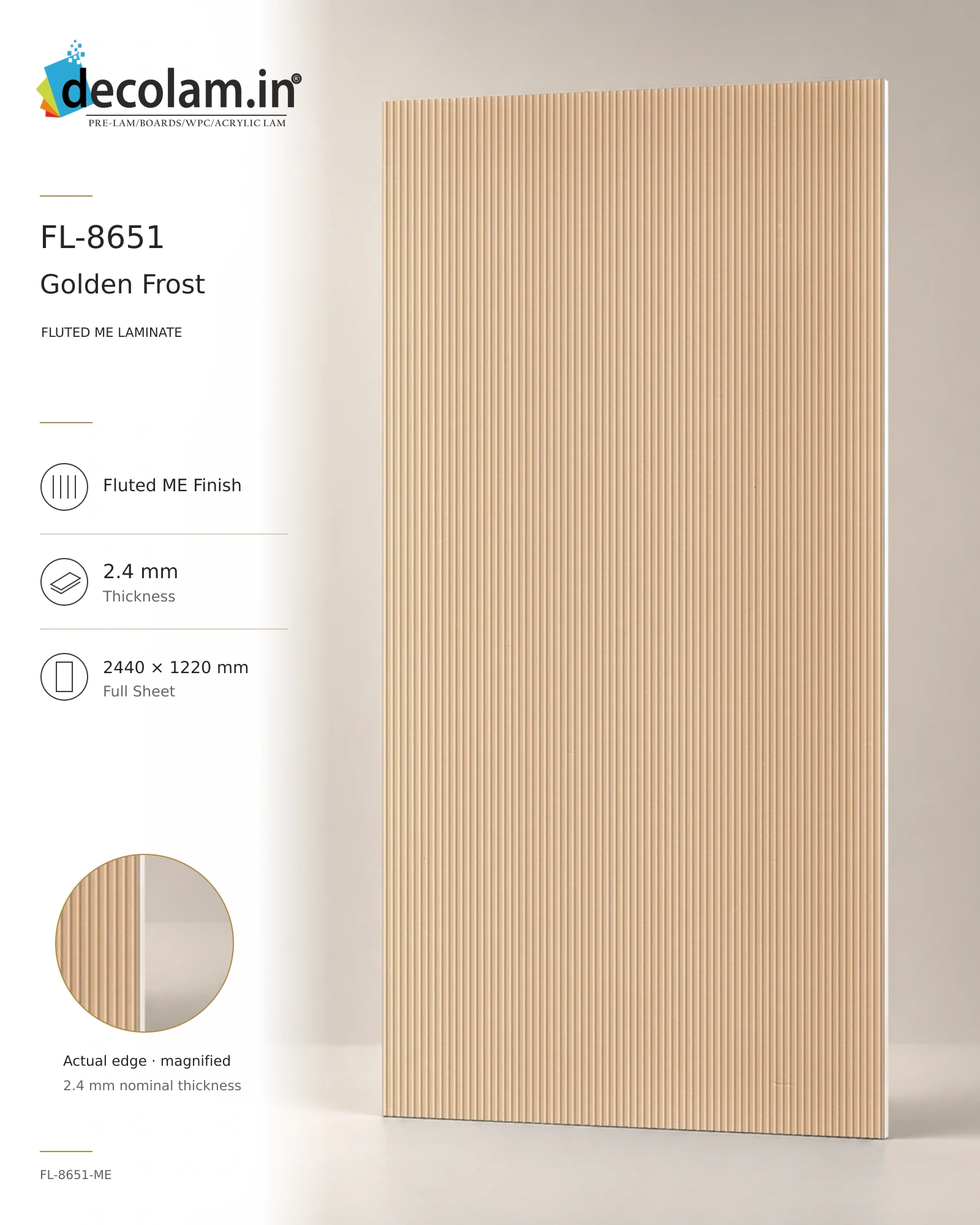 Golden Frost Fluted