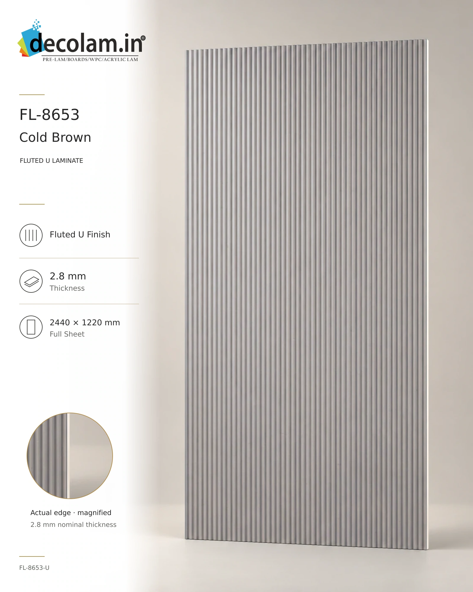Cold Brown — FL-8653-U — 2.8 mm