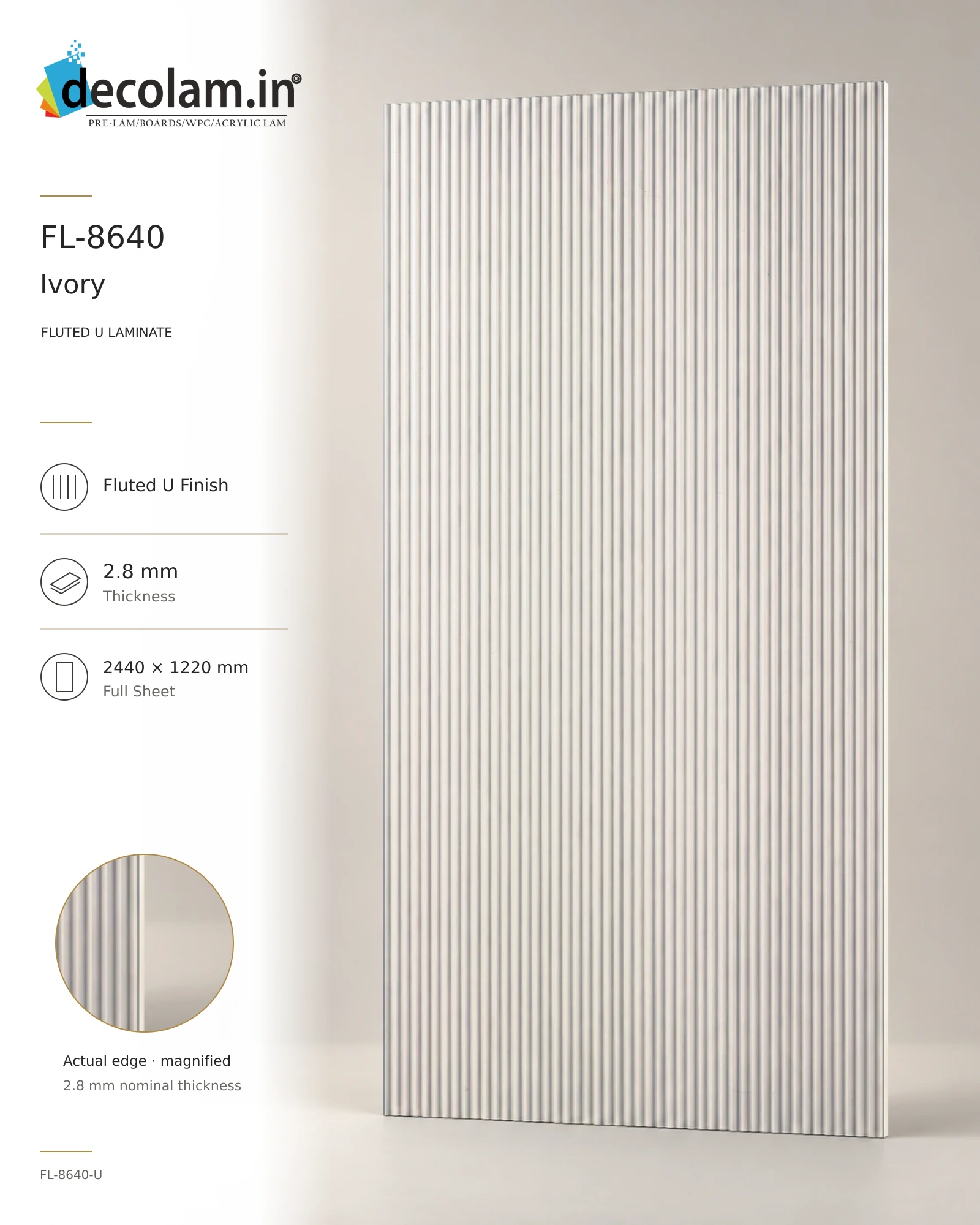 Ivory Fluted